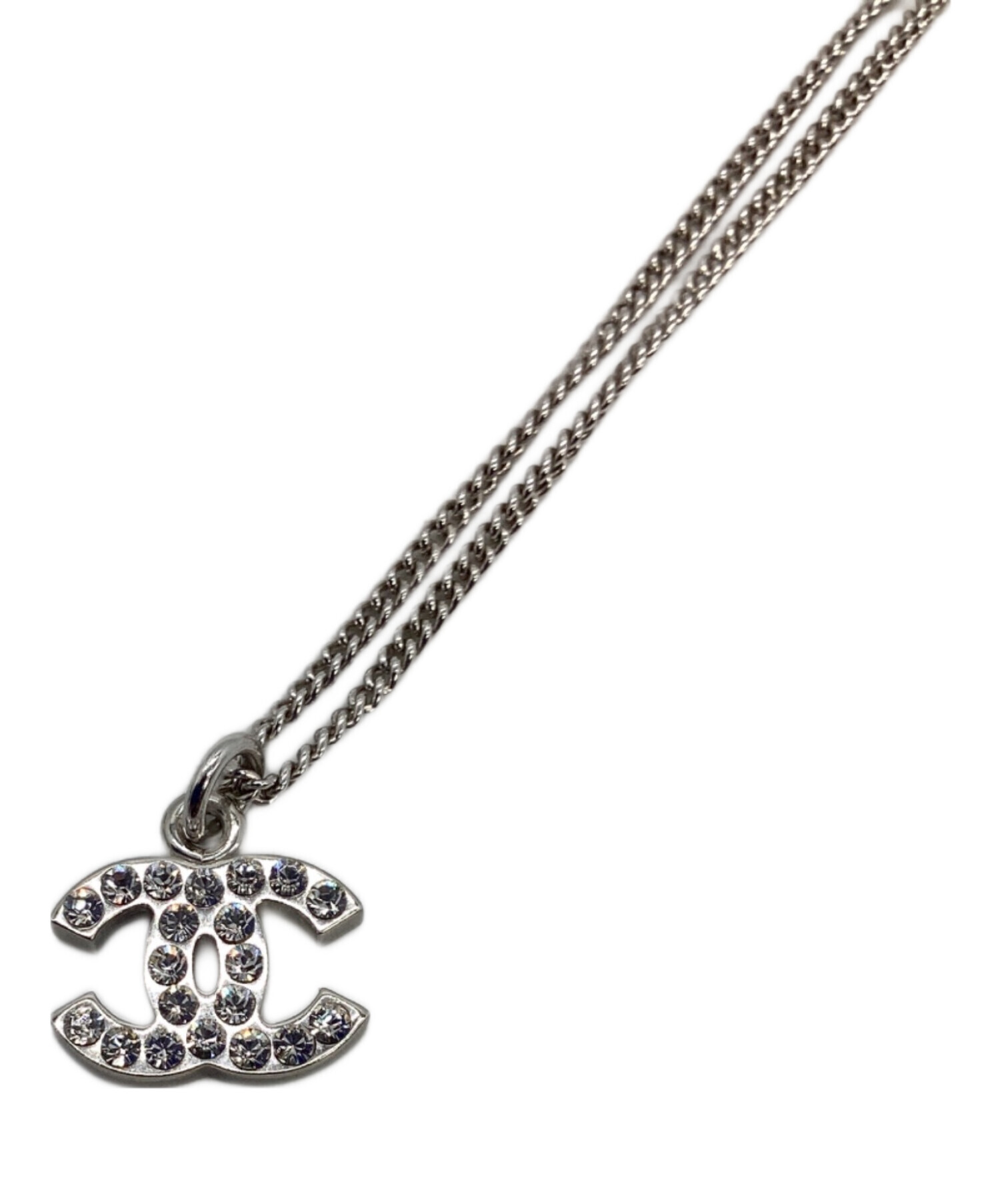 中古・古着通販】CHANEL (シャネル) ココマークネックレス シルバー 