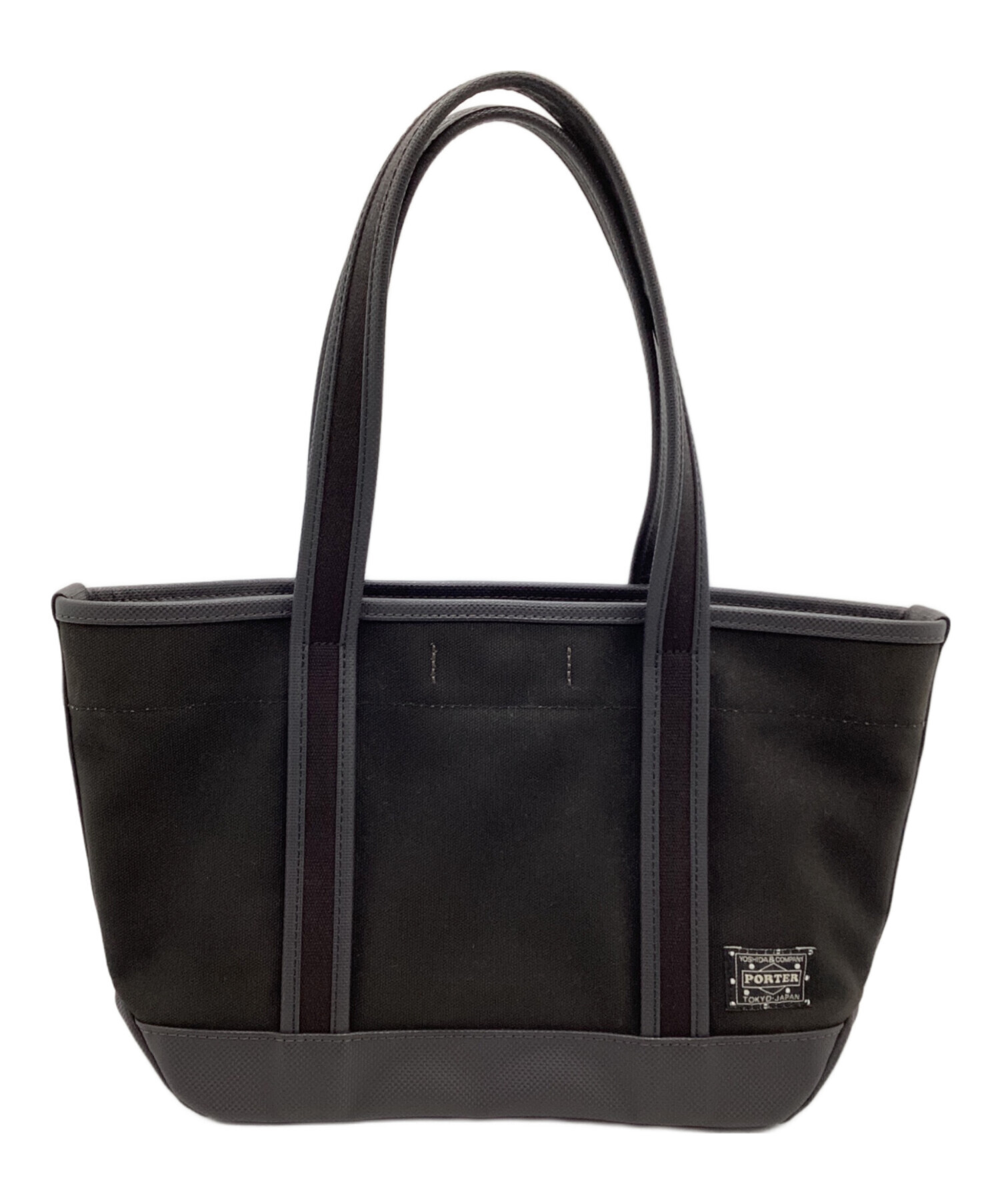 PORTER ブラック トートバッグ 中型 中古・古着通販】PORTER (ポーター) トートバッグ ブラック
