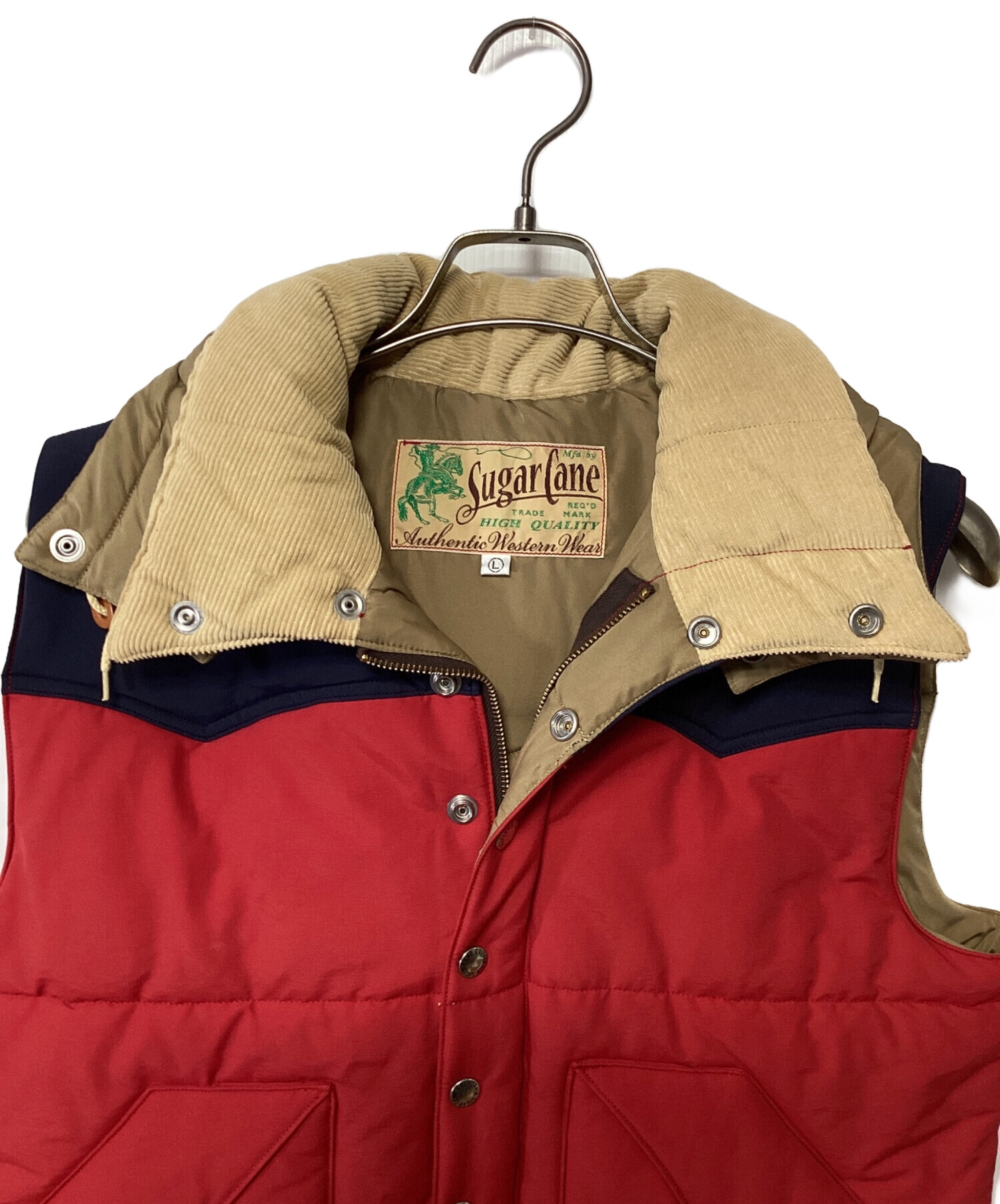 中古・古着通販】SUGAR CANE (シュガーケーン) 中綿ベスト ネイビー