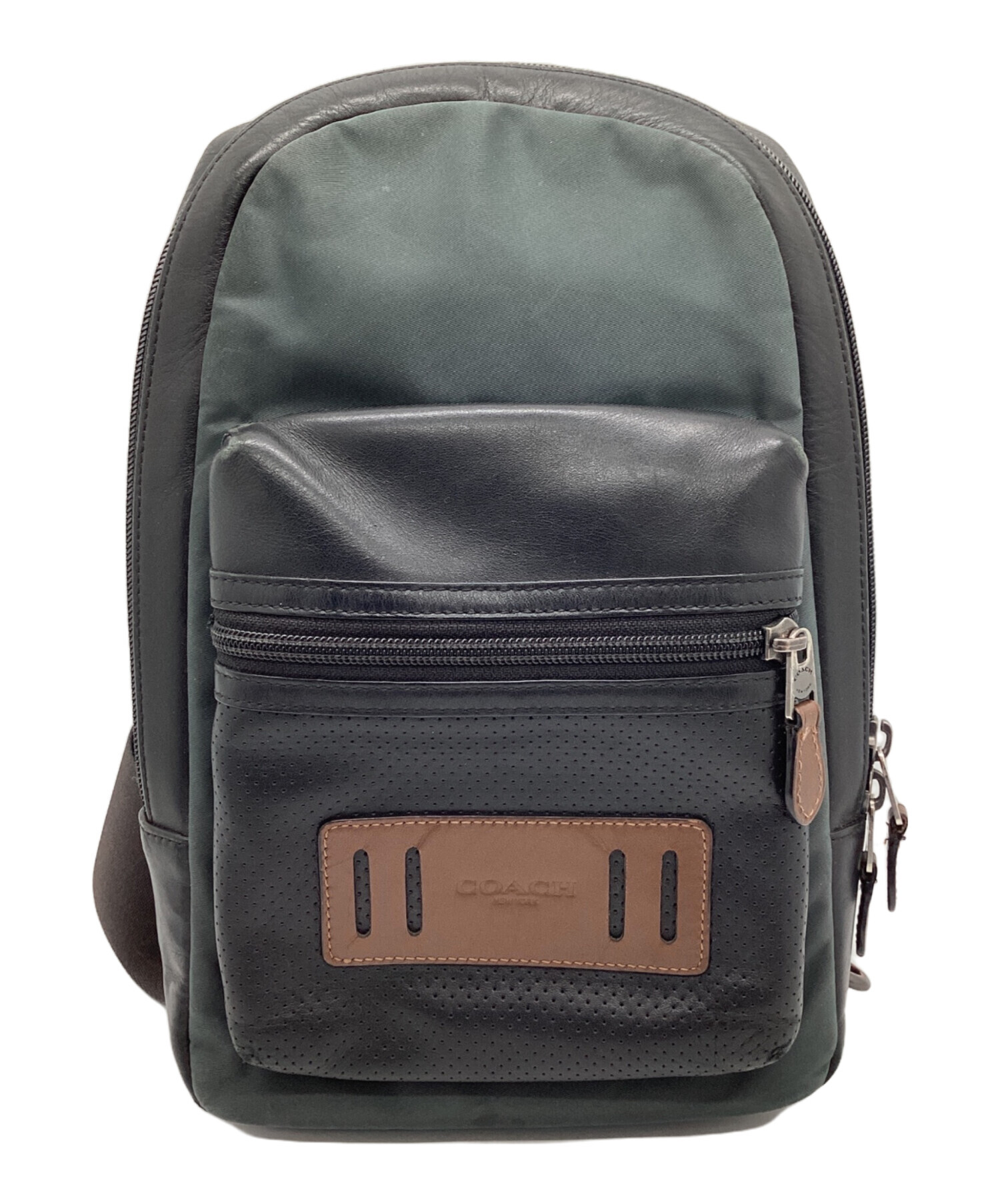 中古・古着通販】COACH (コーチ) ボディーバッグ ブラック×ブラウン