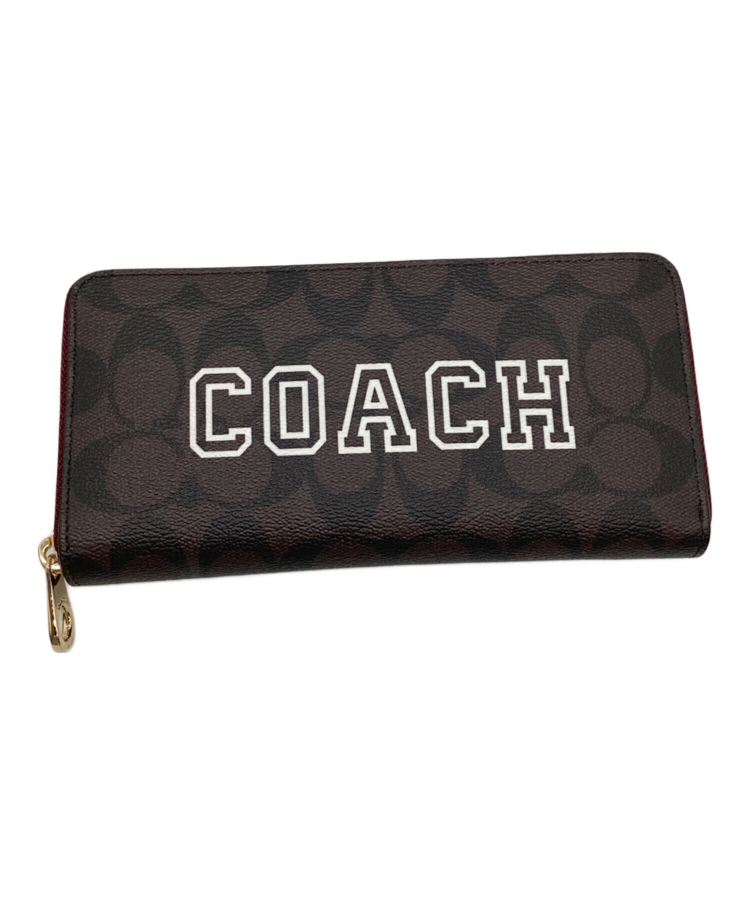 中古・古着通販】COACH (コーチ) ロングウォレット ブラウン×ボルドー 