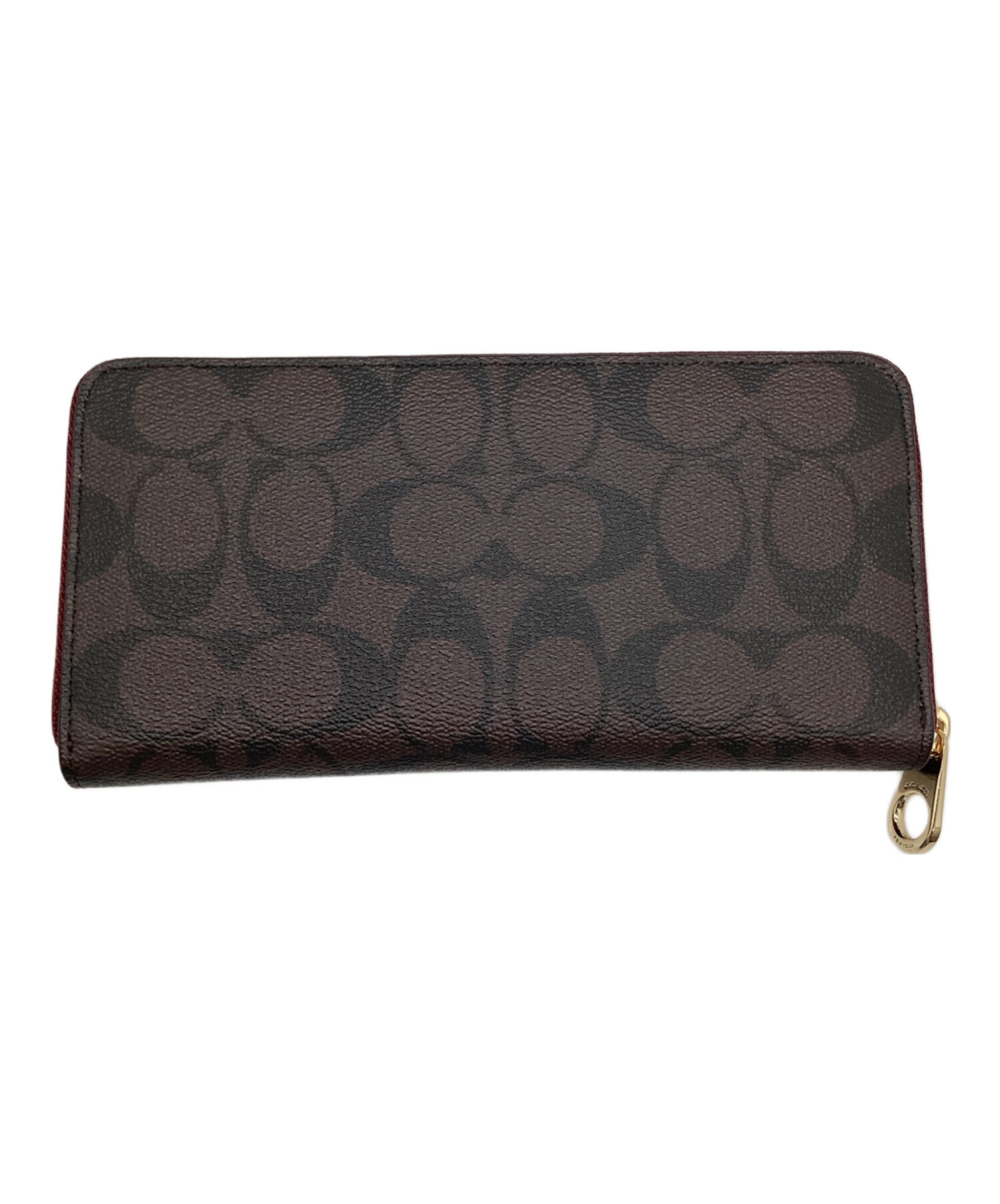 中古・古着通販】COACH (コーチ) ロングウォレット ブラウン×ボルドー 