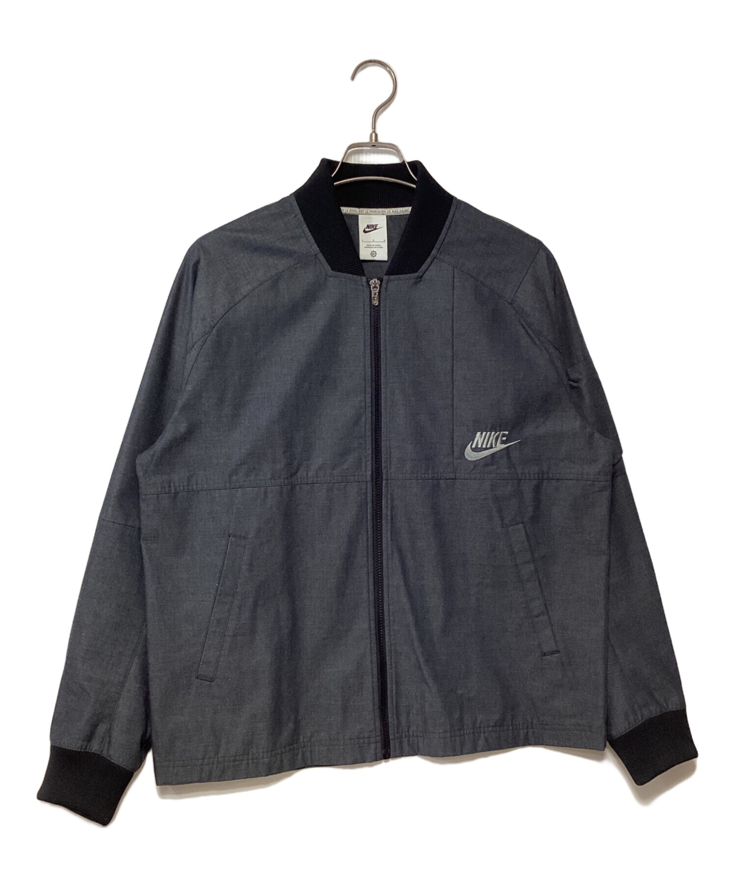 中古・古着通販】NIKE (ナイキ) ウーブンボンバージャケット グレー