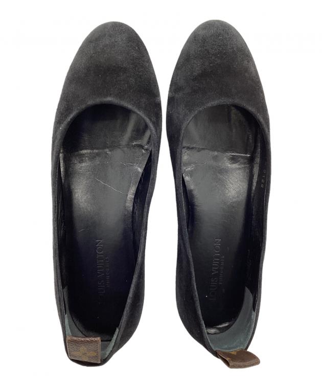 Louis Vuitton フラットシューズ　ブラック　37 中古・古着通販】LOUIS VUITTON (ルイ ヴィトン) フラットパンプス