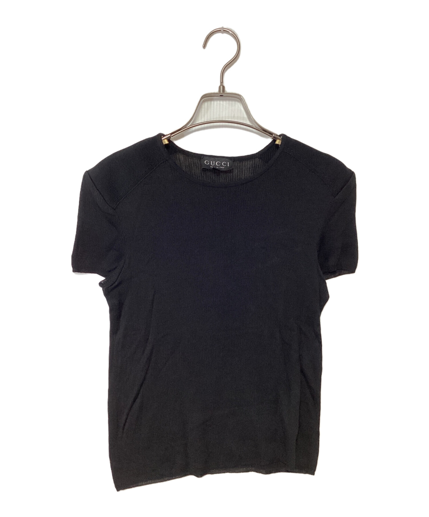 中古・古着通販】GUCCI (グッチ) 半袖ニット ブラック サイズ:M 