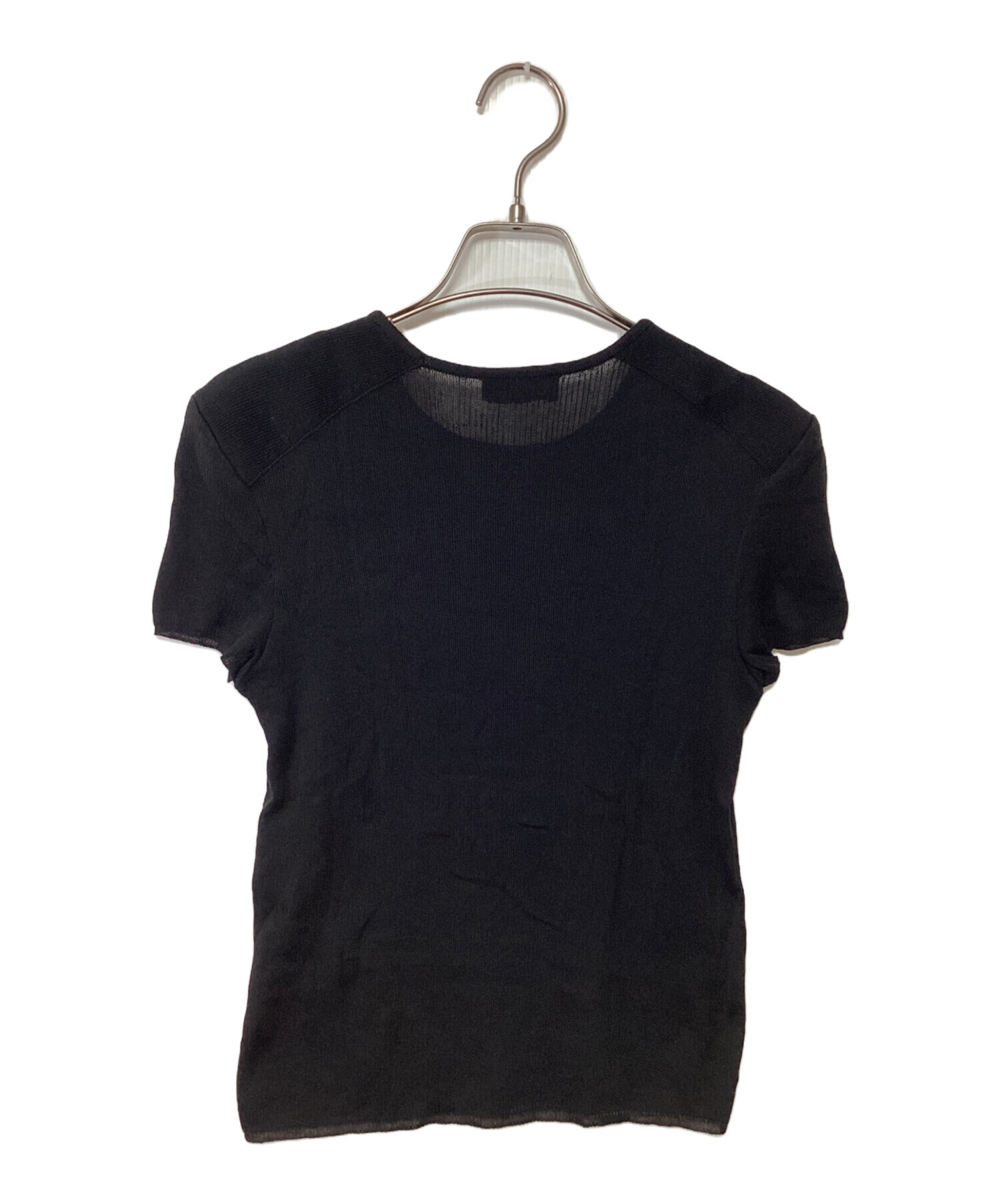 中古・古着通販】GUCCI (グッチ) 半袖ニット ブラック サイズ:M 