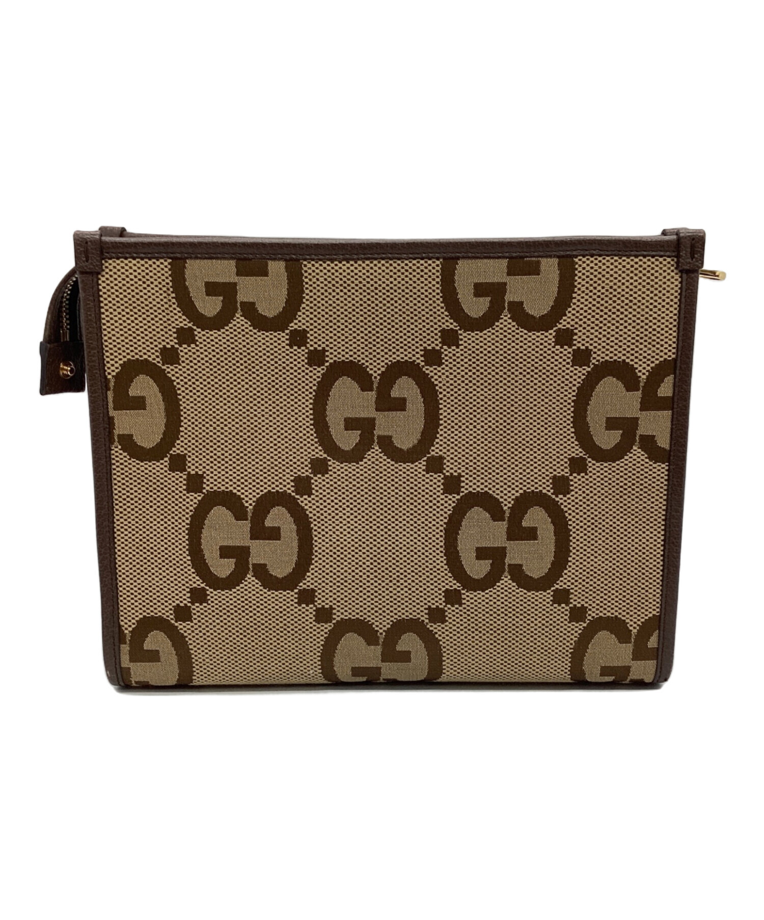 GUCCI ベージュ クラッチバッグ 中古・古着通販】GUCCI (グッチ) クラッチバッグ ベージュ×ブラウン