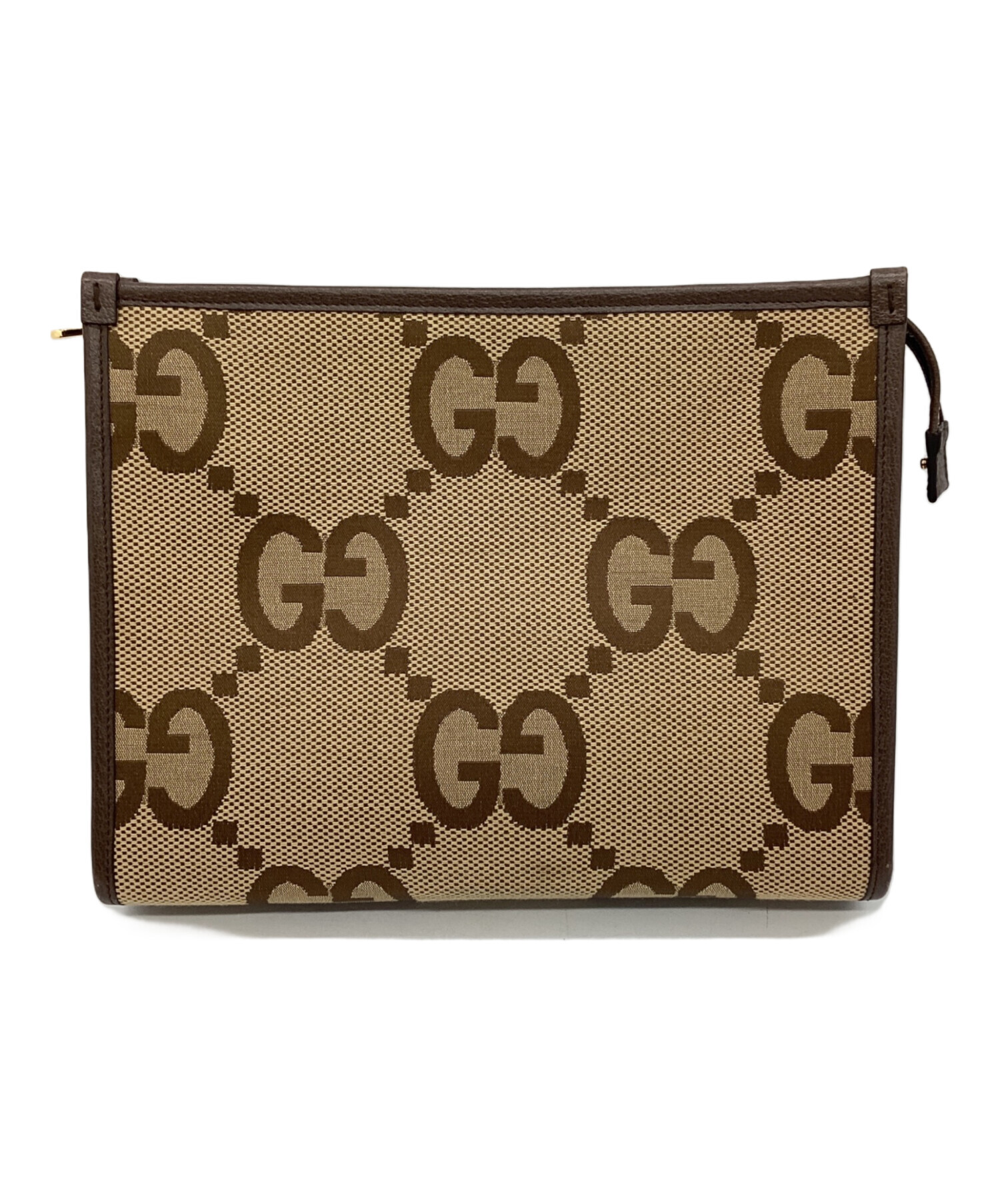 中古・古着通販】GUCCI (グッチ) クラッチバッグ ベージュ×ブラウン