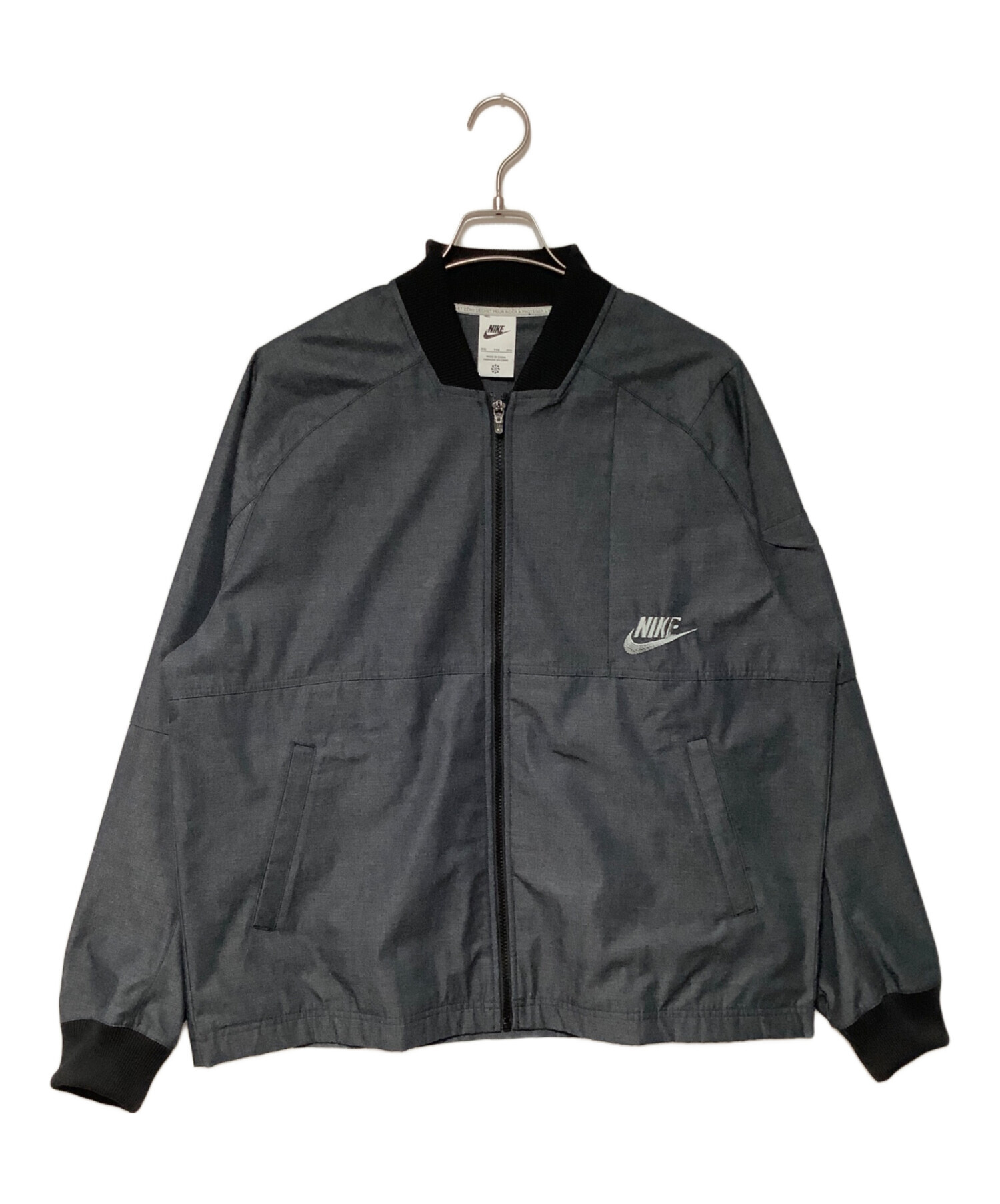 中古・古着通販】NIKE (ナイキ) ウーブンボンバージャケット ブラック 
