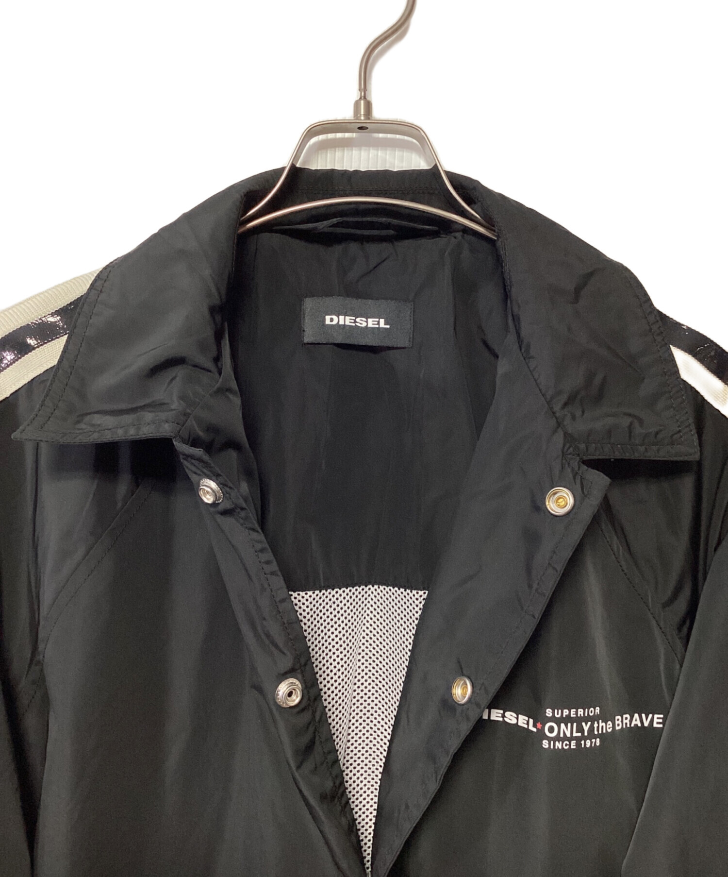 中古・古着通販】DIESEL (ディーゼル) コーチジャケット ブラック×オフ