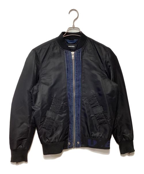 s*u様 DIESEL　MA-1 レザー切替　ブルゾン 中古・古着通販】DIESEL (ディーゼル) デニム切替MA-1ジャケット