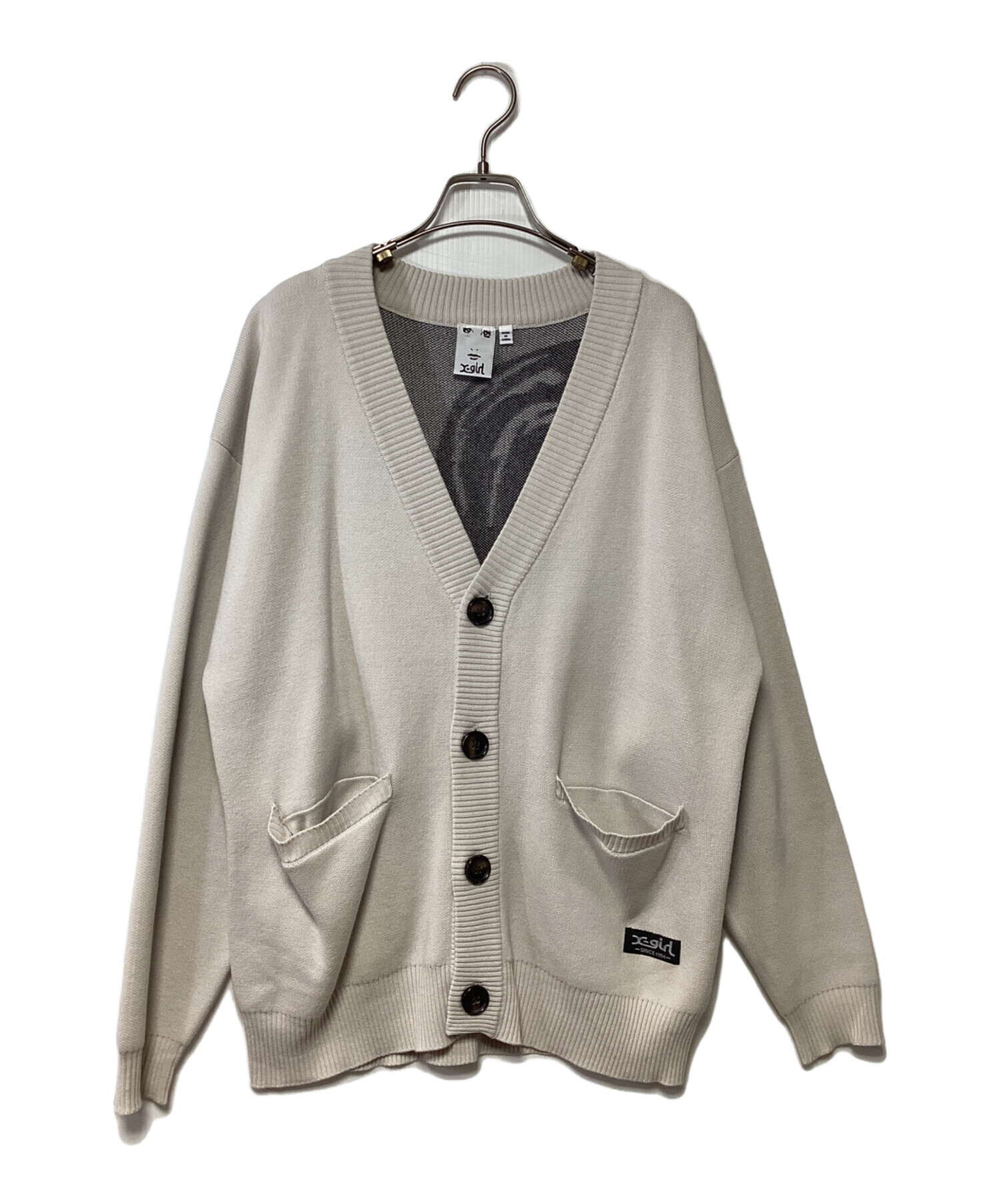 中古・古着通販】X-GIRL (エックスガール) 厚手カーディガン