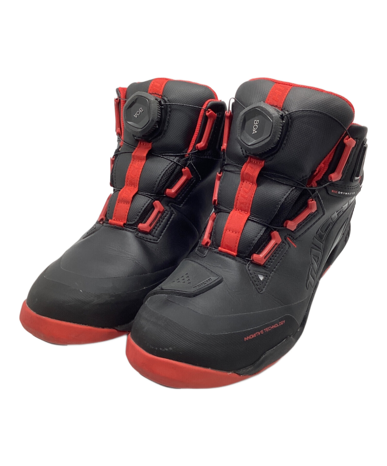 【中古】AUGI AR3 レーシングブーツ　黒／赤 中古・古着通販】TAICHI (タイチ) バイクブーツ ブラック×レッド