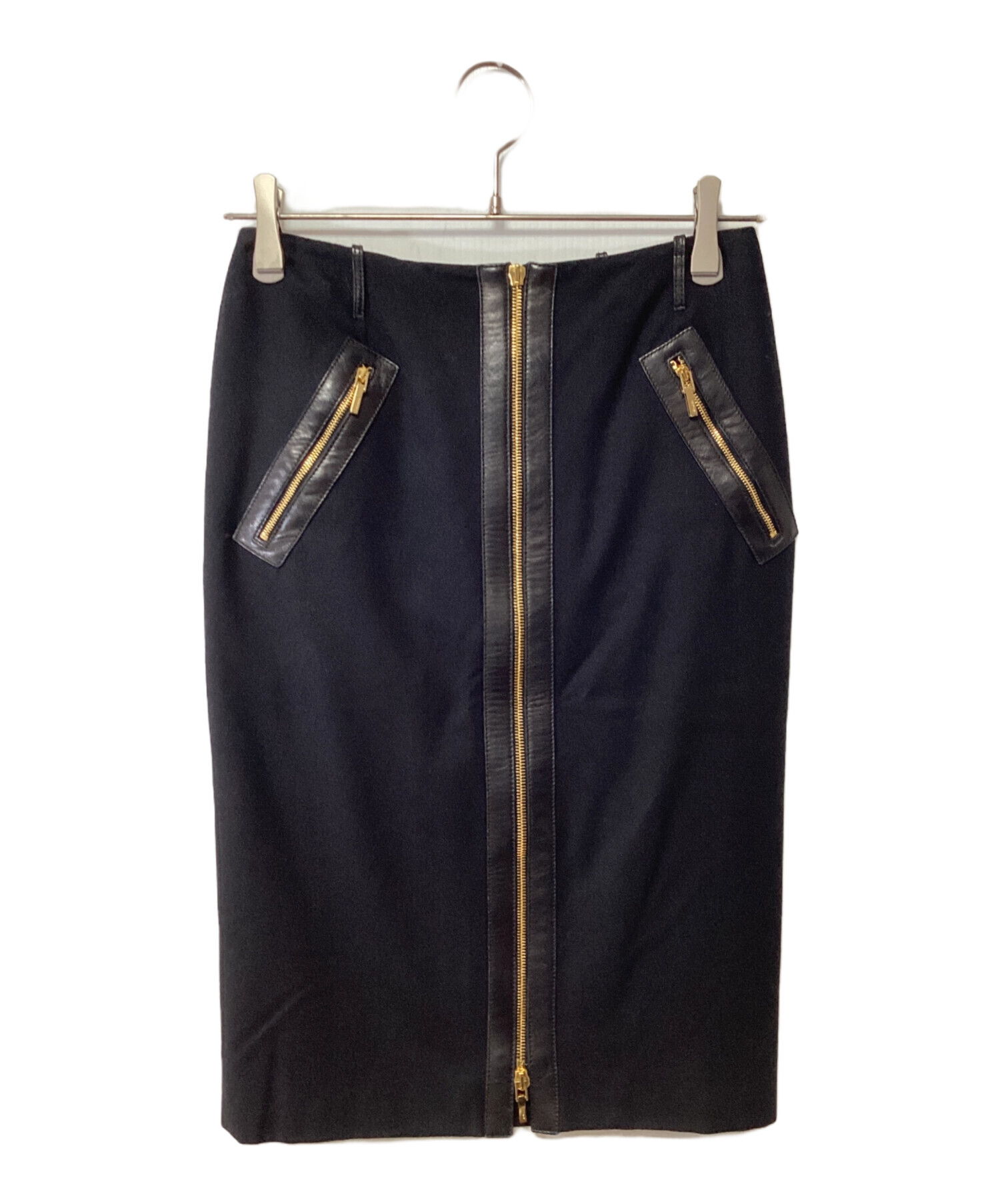 中古・古着通販】GUCCI (グッチ) ウールスカート ブラック サイズ:38