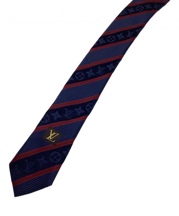 Louis Vuitton ネクタイ ネイビー/レッド 中古・古着通販】LOUIS VUITTON (ルイ ヴィトン) ネクタイ ネイビー