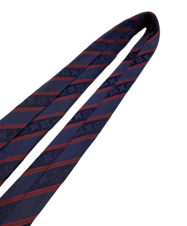Louis Vuitton ネクタイ ネイビー/レッド 中古・古着通販】LOUIS VUITTON (ルイ ヴィトン) ネクタイ ネイビー