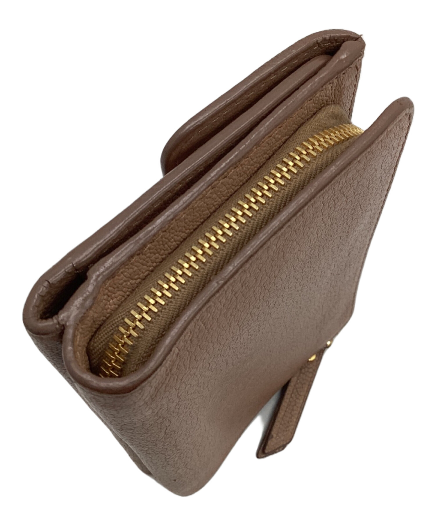 中古・古着通販】MIU MIU (ミュウミュウ) 2つ折り財布 ピンク