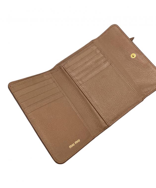 中古・古着通販】MIU MIU (ミュウミュウ) 2つ折り財布 ピンク