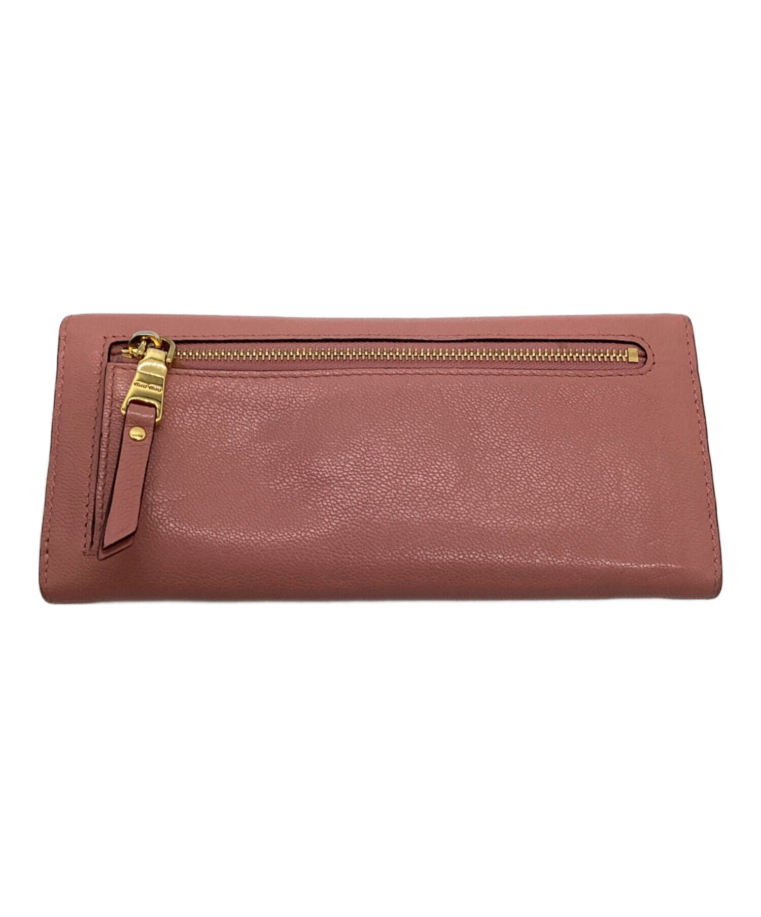 中古・古着通販】MIU MIU (ミュウミュウ) 長財布 ピンク｜ブランド 