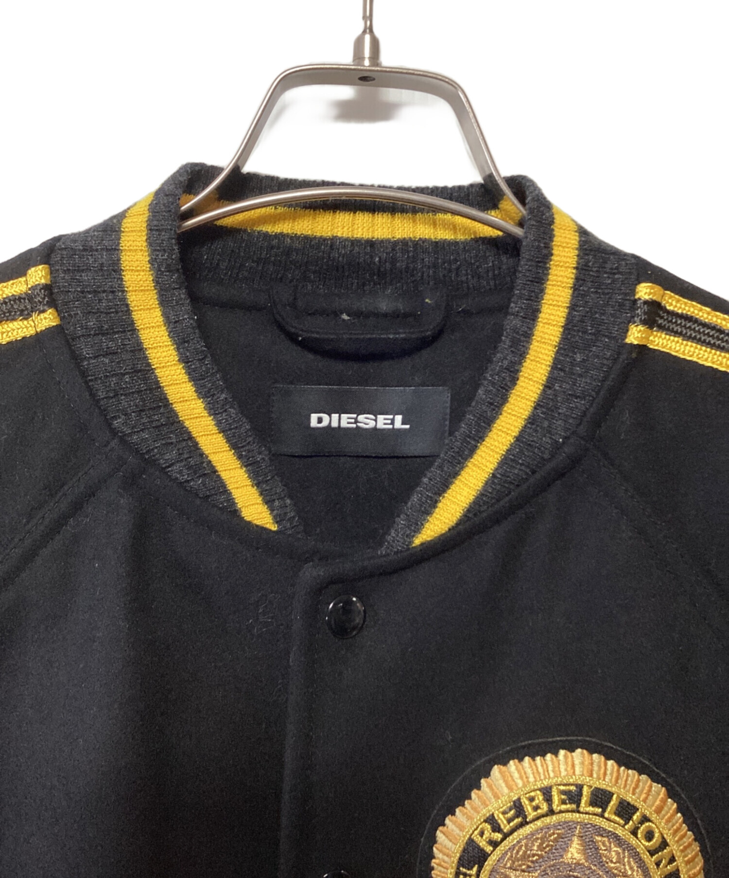 中古・古着通販】DIESEL (ディーゼル) スタジャン ブラック サイズ:M