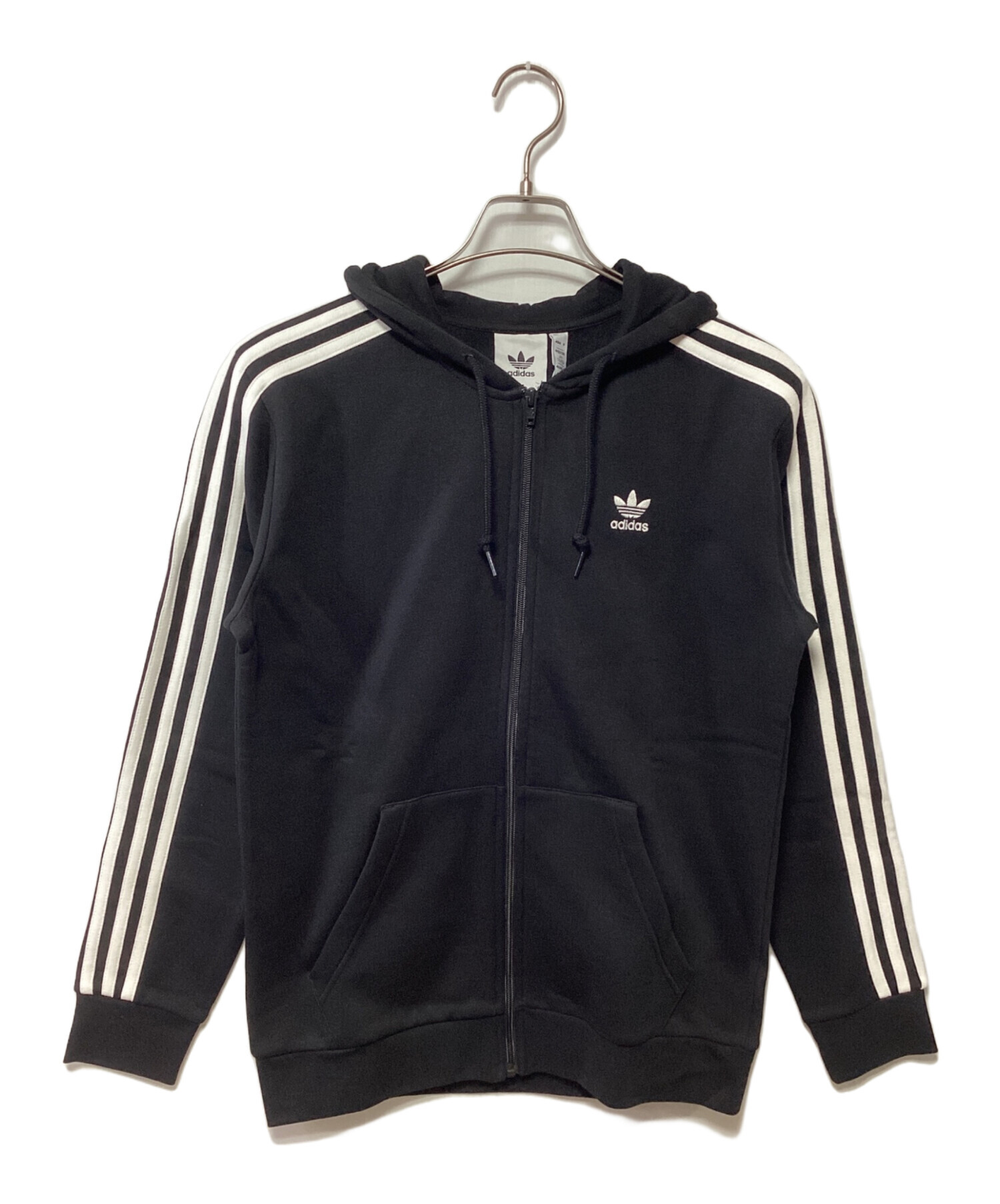 中古・古着通販】adidas (アディダス) ジップパーカー ブラック サイズ