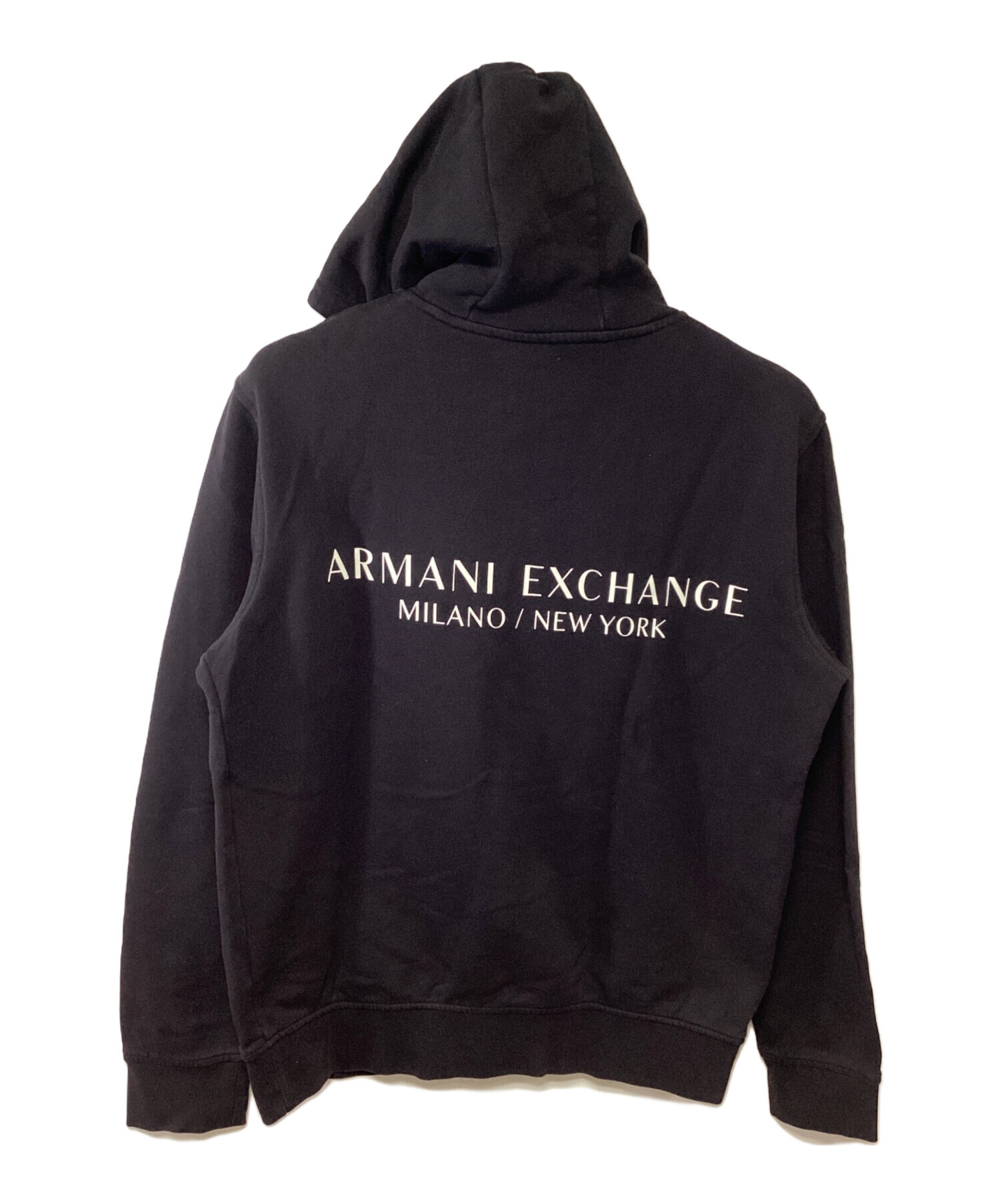 Armani Exchange ブラック パーカー M 中古・古着通販】ARMANI EXCHANGE (アルマーニ エクスチェンジ) プル
