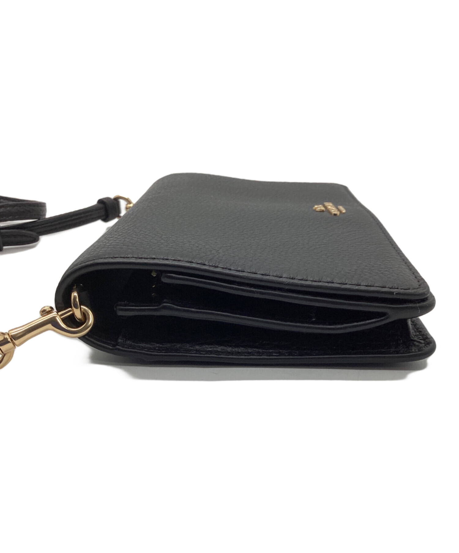 ☆コーチ ショルダーウォレット☆ 中古・古着通販】COACH (コーチ) ショルダーウォレット ブラック