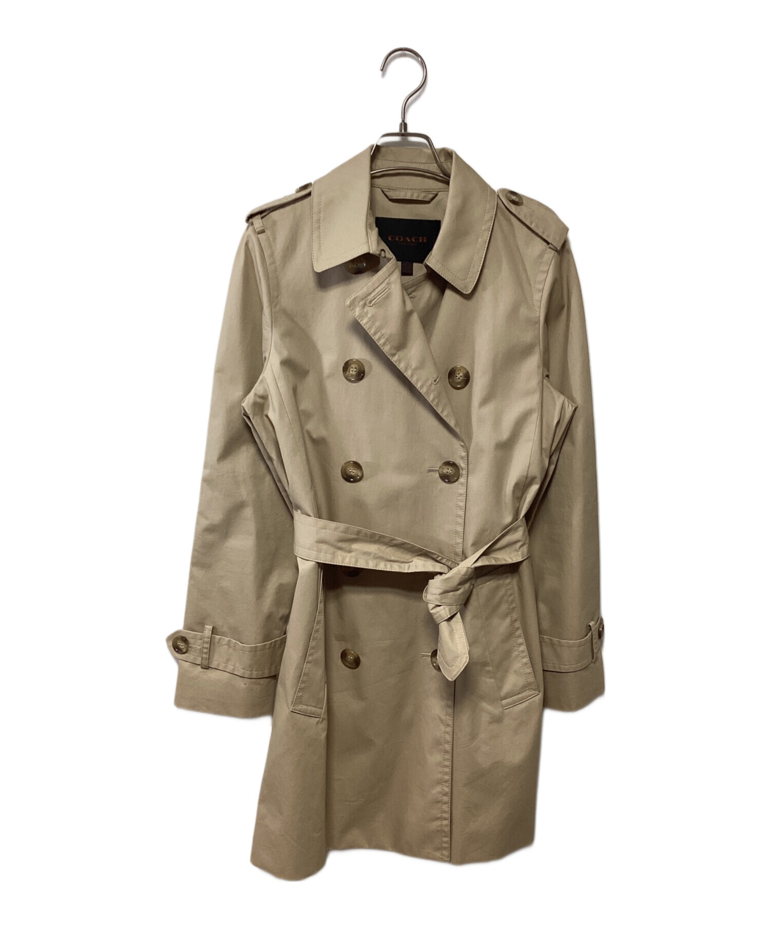 中古・古着通販】COACH (コーチ) トレンチコート ベージュ サイズ:S