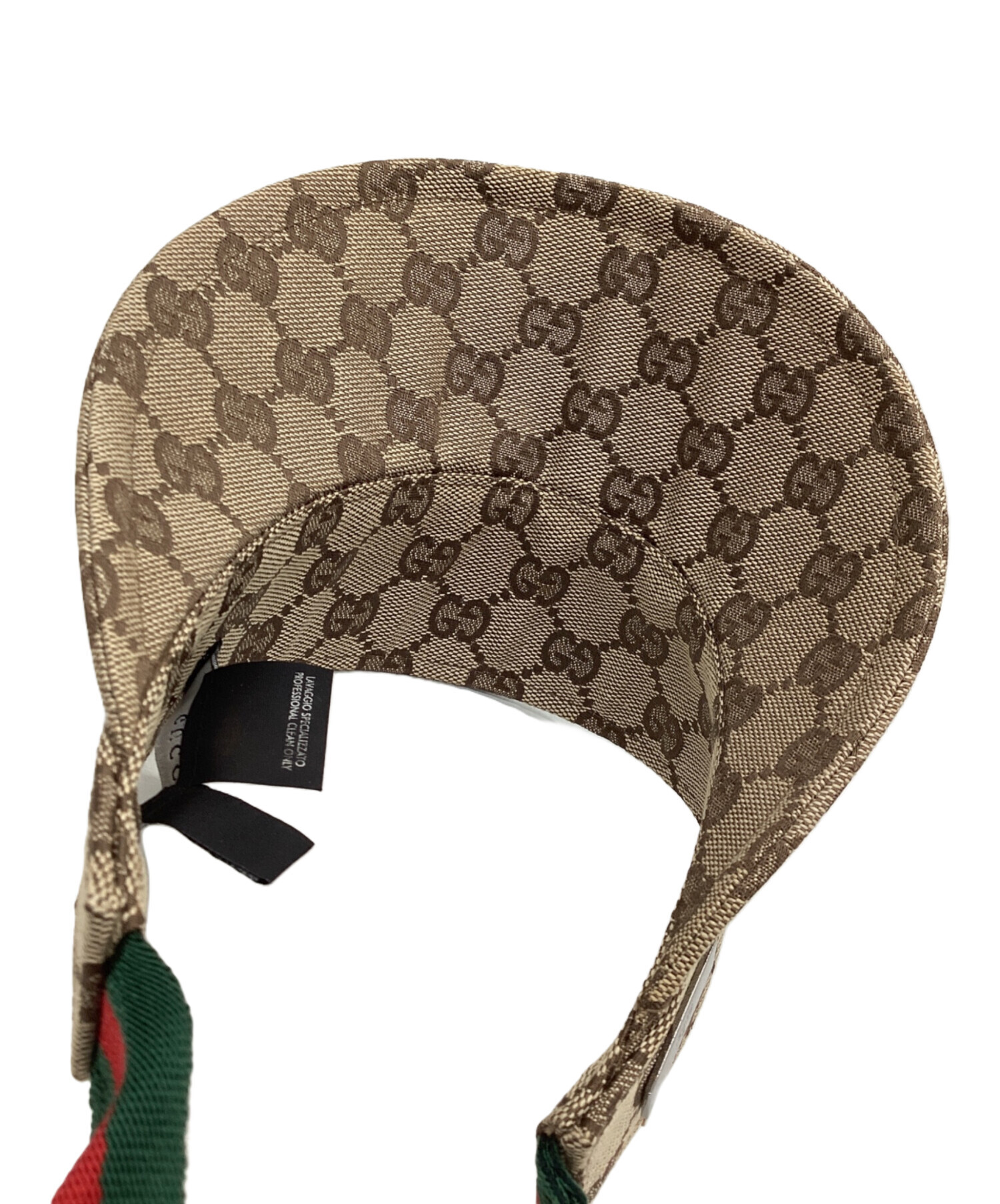 (中古)GUCCI GGパターン サンバイザー ベージュ 中古・古着通販】GUCCI (グッチ) サンバイザー ベージュ サイズ:S