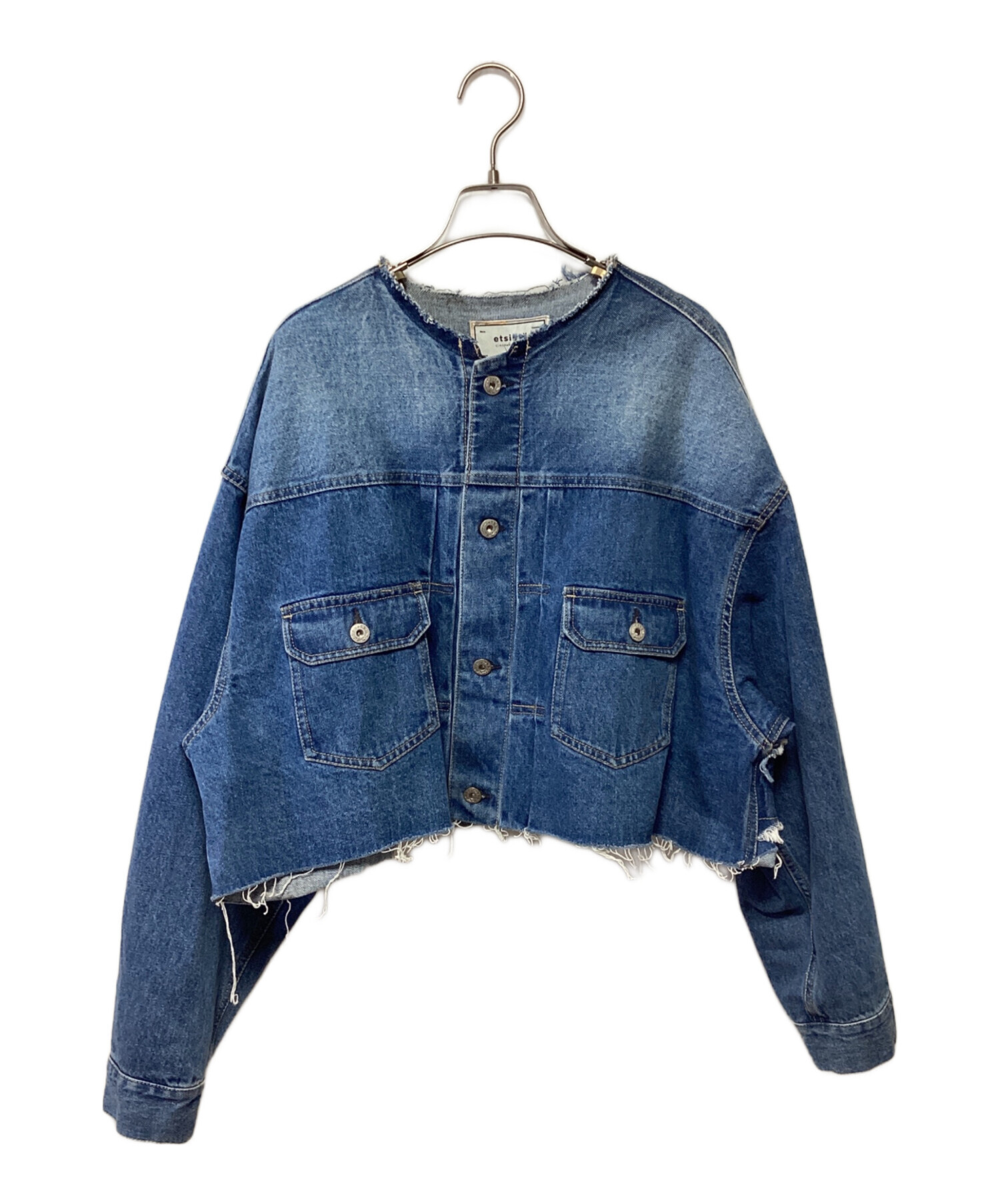 中古・古着通販】etsinta (エシンタ) バックフリルデニムジャケット