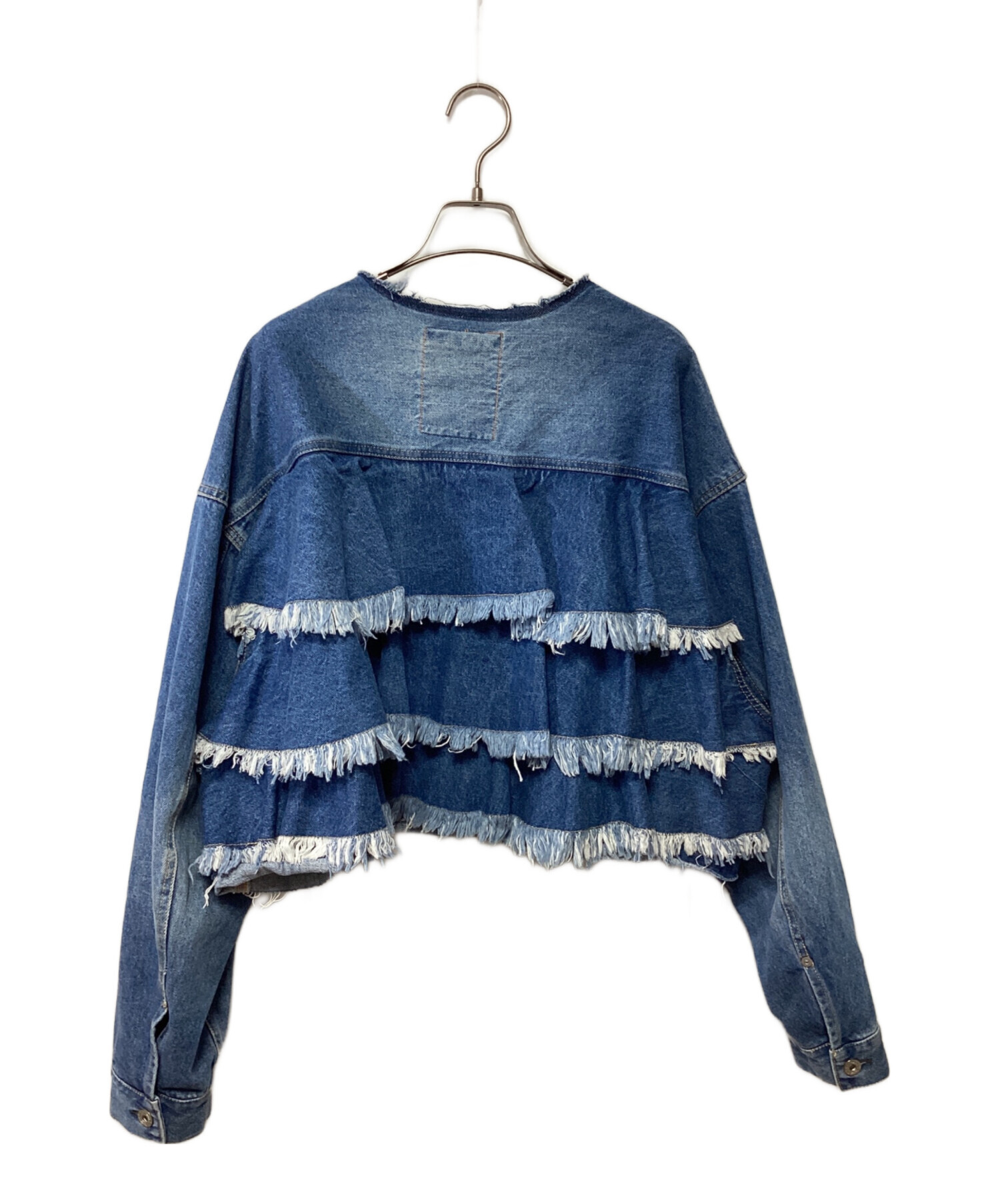 中古・古着通販】etsinta (エシンタ) バックフリルデニムジャケット