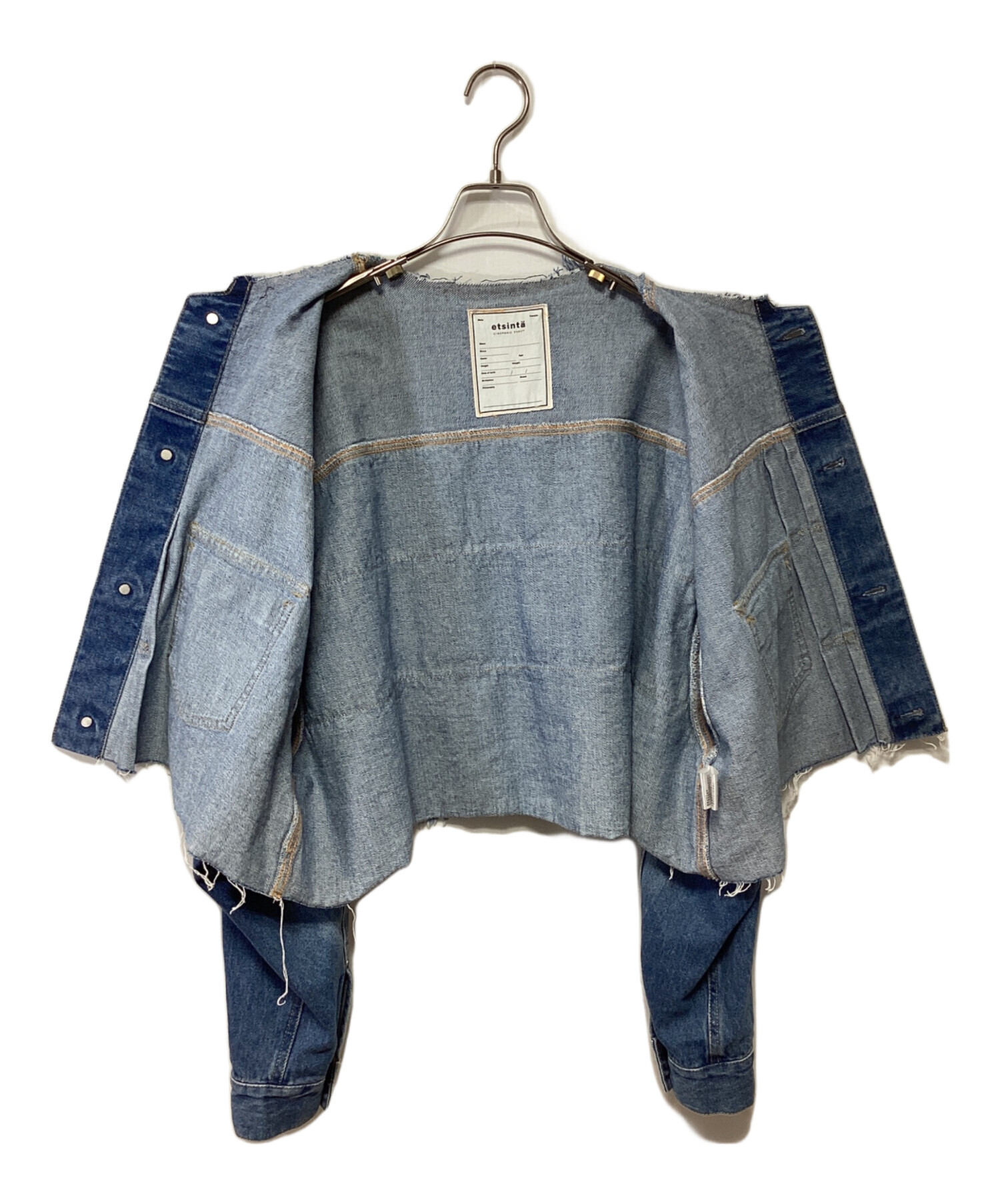 【etsinta/エシンタ】バックフリルデニムジャケット 中古・古着通販】etsinta (エシンタ) バックフリルデニムジャケット