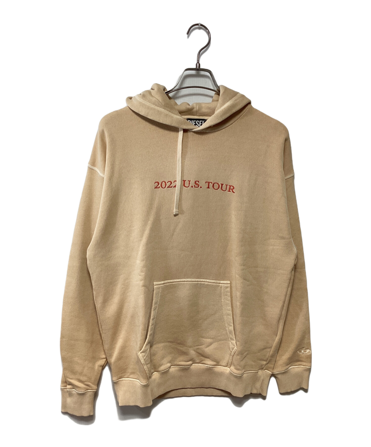 中古・古着通販】DIESEL (ディーゼル) プルオーバーパーカー ベージュ 