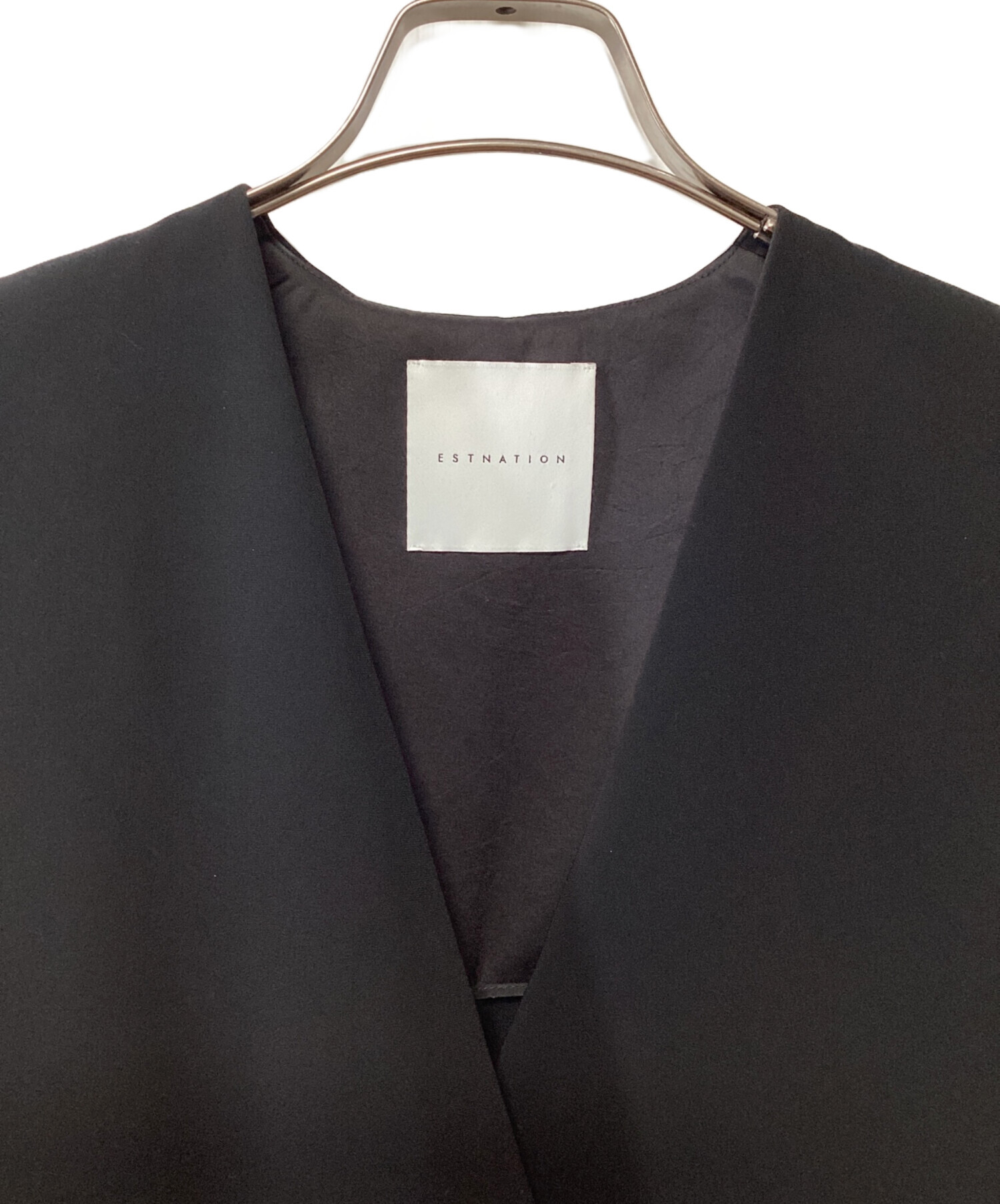 中古・古着通販】ESTNATION (エストネーション) ロングジレ ブラック