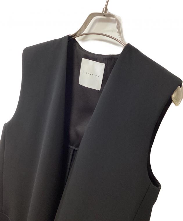 ESTNATION エストネーション ベスト レディース 【古着】【中古】 中古・古着通販】ESTNATION (エストネーション) ロングジレ ブラック