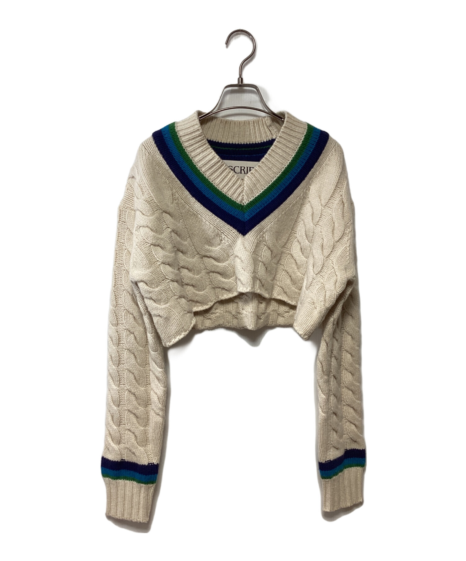 美品✨️ INSCRIRE アンスクリア クロップド ニット カーディガン INSCRIRE(アンスクリア)K11 ローゲージウールクロップドカーディガン