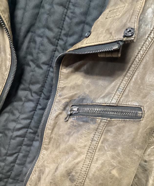 中古・古着通販】SHELLAC (シェラック) レザージャケット ブラウン 中古・古着通販】SHELLAC (シェラック) レザージャケット ブラウン