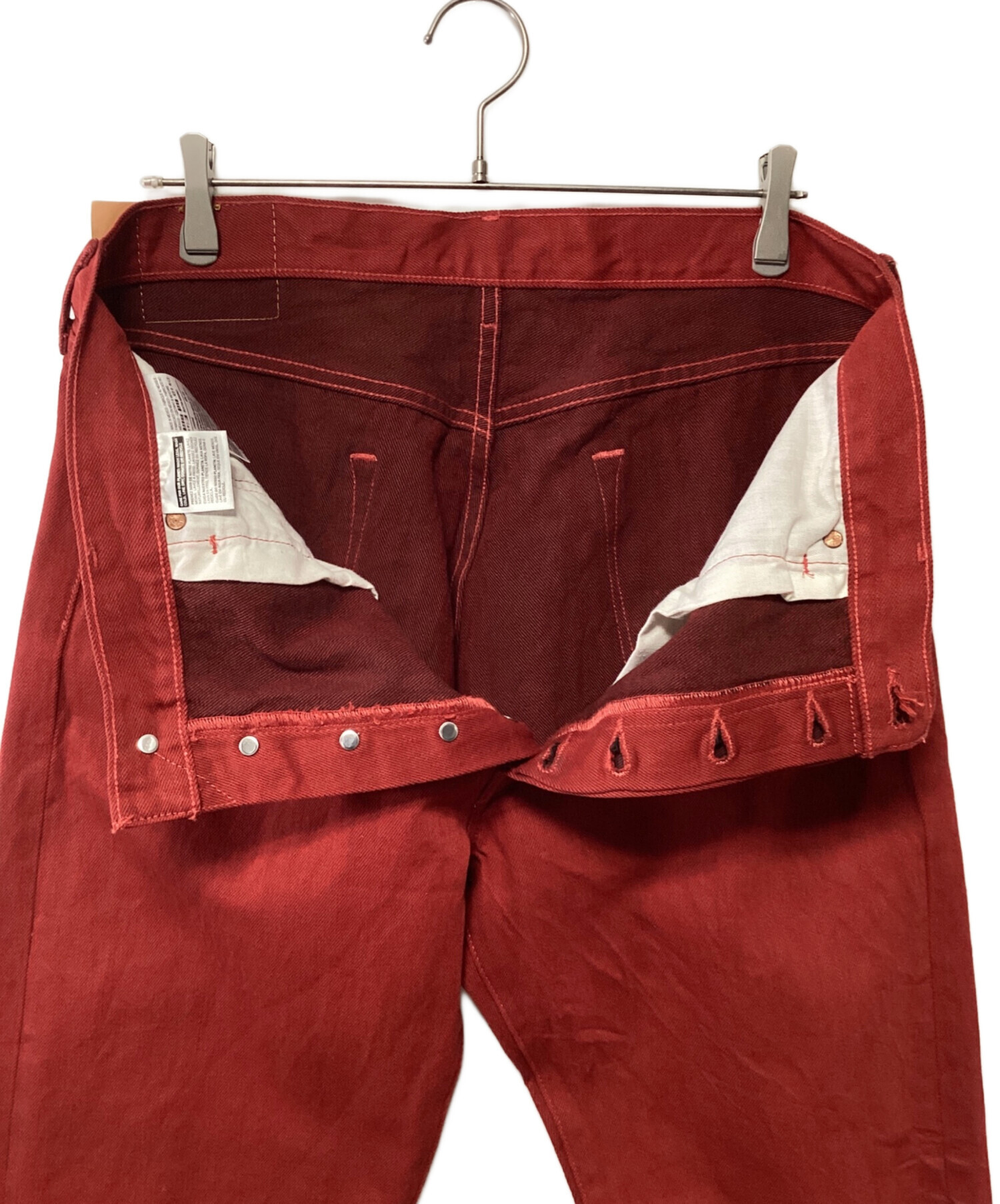 中古・古着通販】LEVI'S (リーバイス) デニムパンツ レッド サイズ