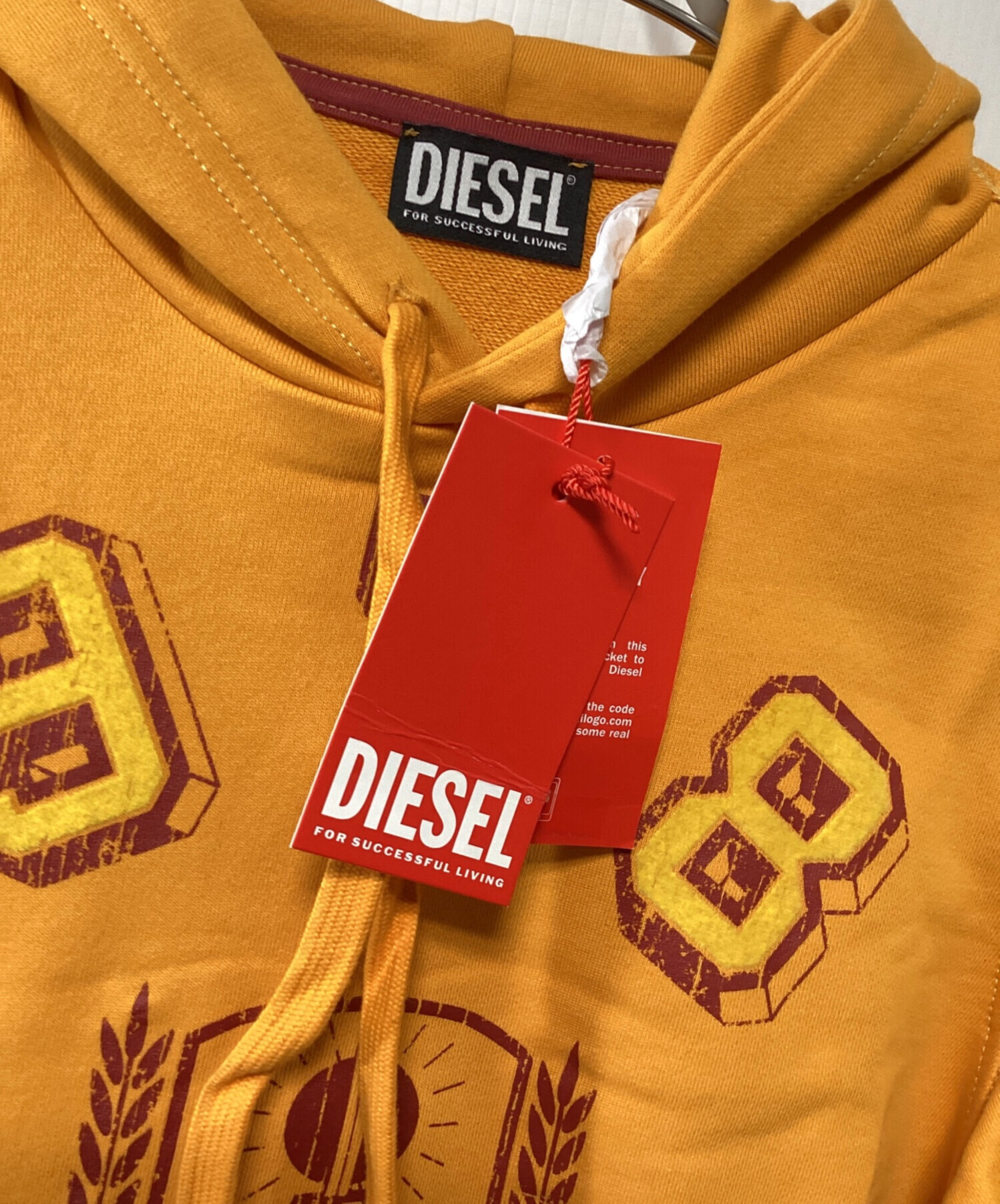 中古・古着通販】DIESEL (ディーゼル) プルオーバーパーカー イエロー 