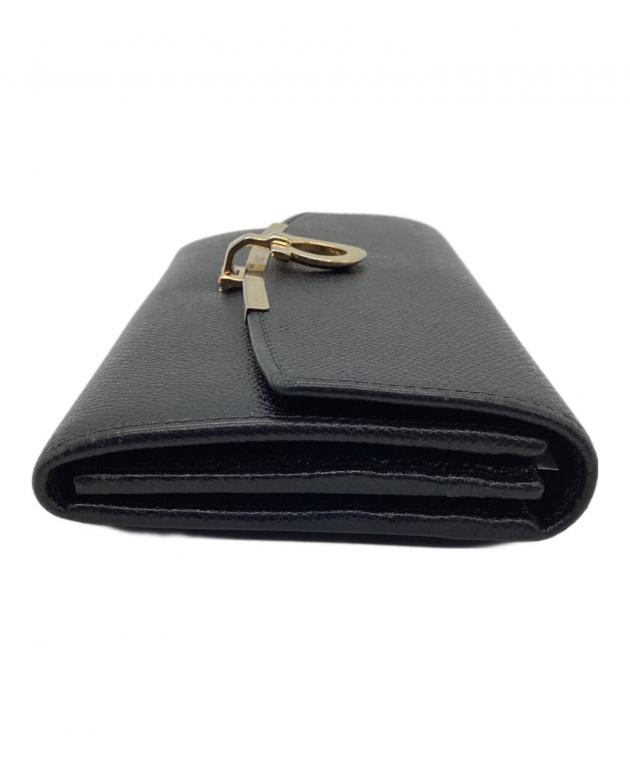 未使用　Salvatore Ferragamo ブラックレザー長財布 中古・古着通販】Salvatore Ferragamo (サルヴァトーレ フェラガモ