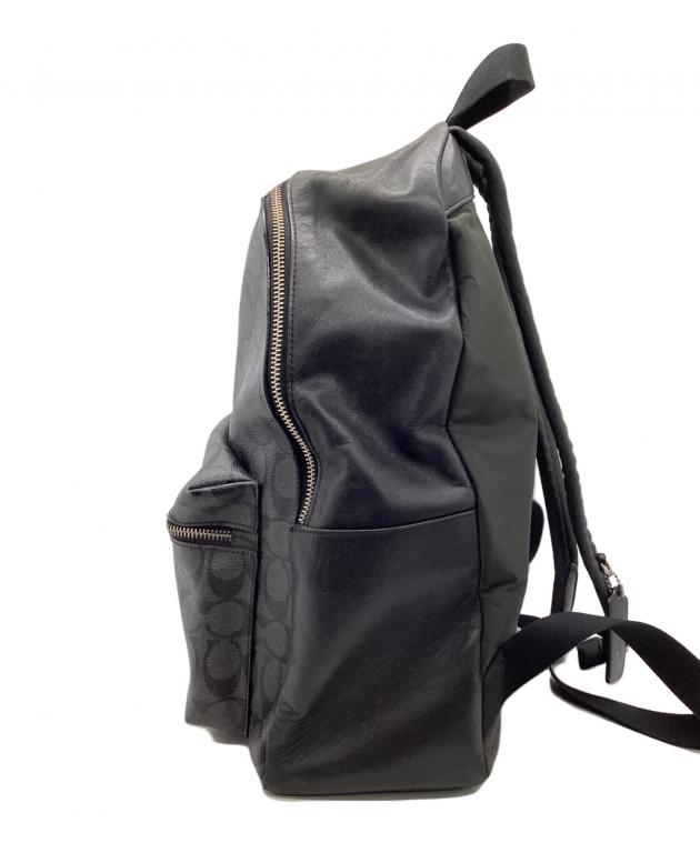 未使用に近い✨コーチ リュック バッグパック オールレザー ブラック 黒 中古・古着通販】COACH (コーチ) リュック ブラック｜ブランド・古着