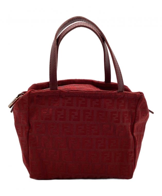 FENDI フェンディ ハラコ レオパード ハンドバッグ red color FENDI フェンディ ハラコ レオパード ハンドバッグ red color