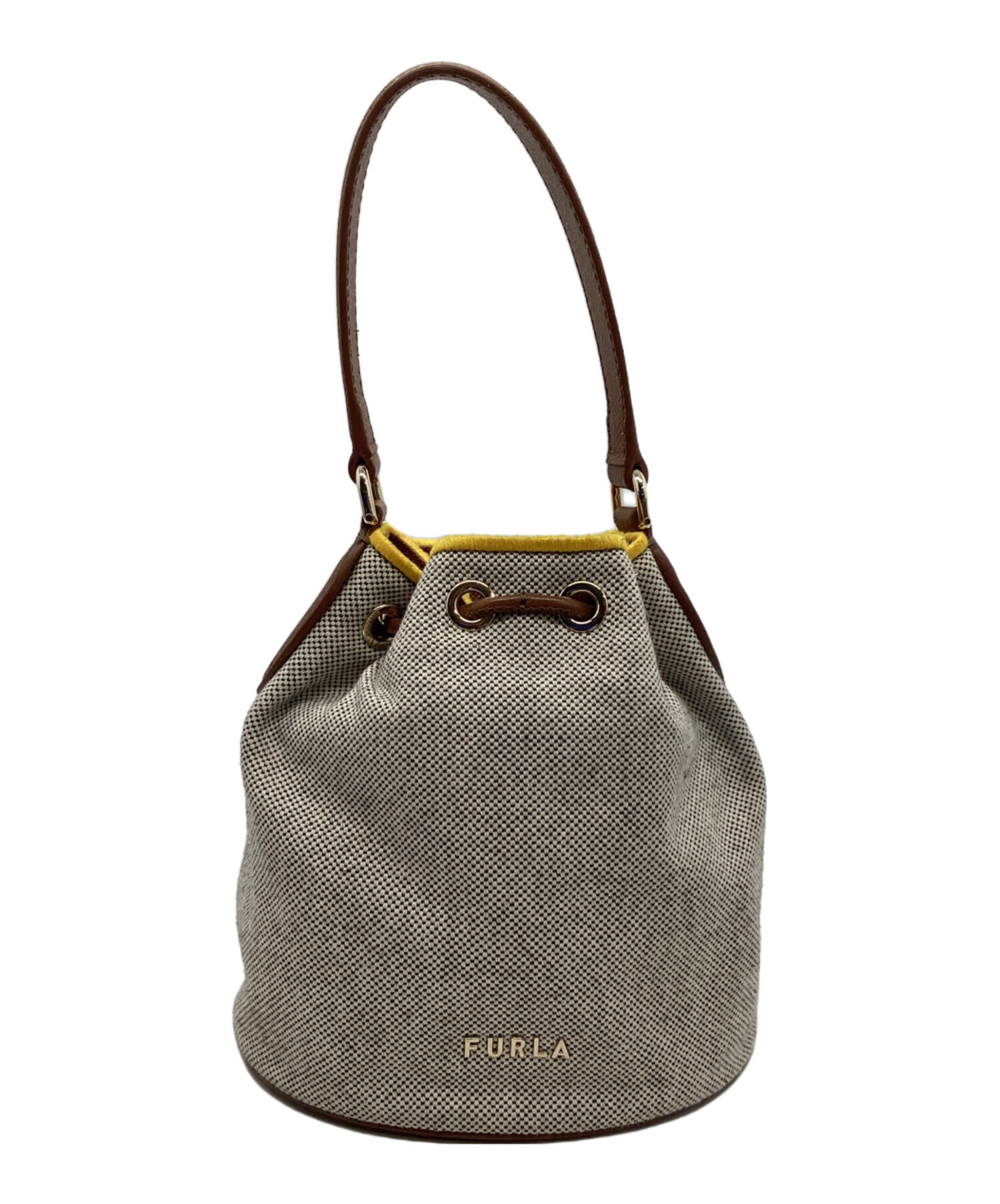中古・古着通販】FURLA (フルラ) バケットバッグ ベージュ｜ブランド 