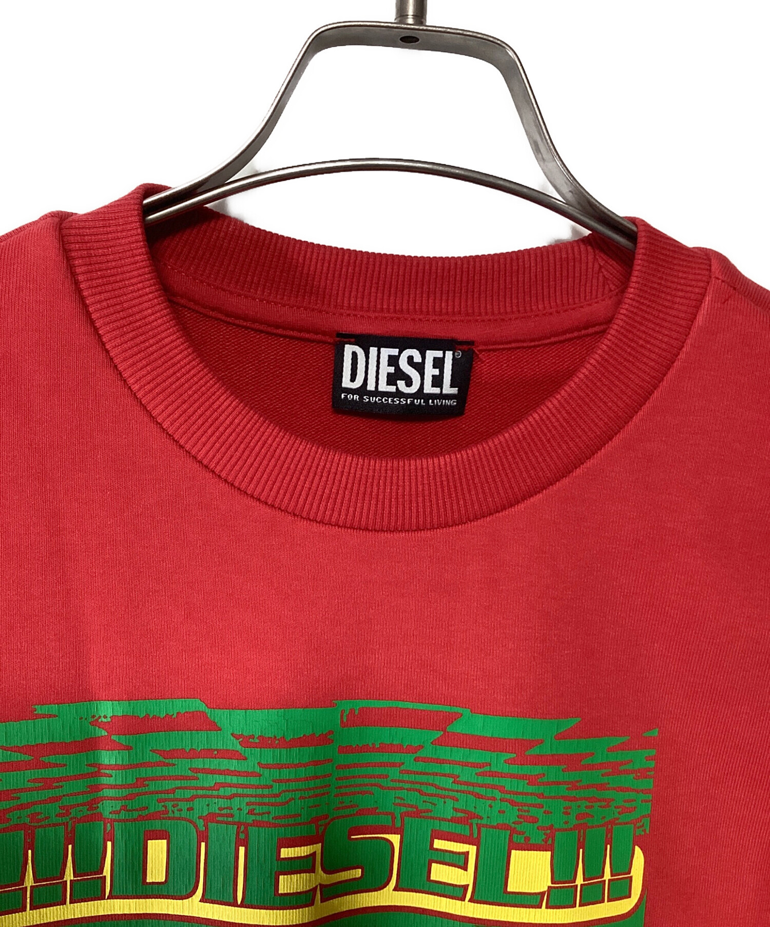 中古・古着通販】DIESEL (ディーゼル) プリントスウェット レッド