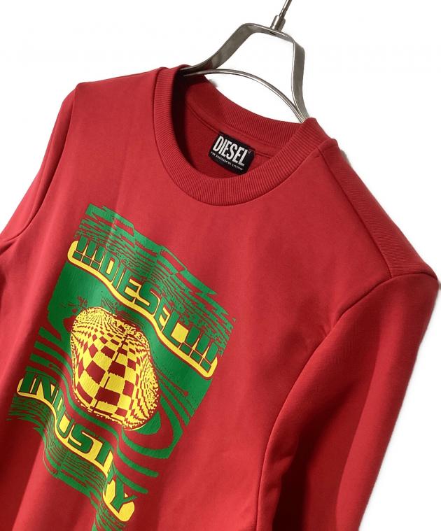 中古・古着通販】DIESEL (ディーゼル) プリントスウェット レッド