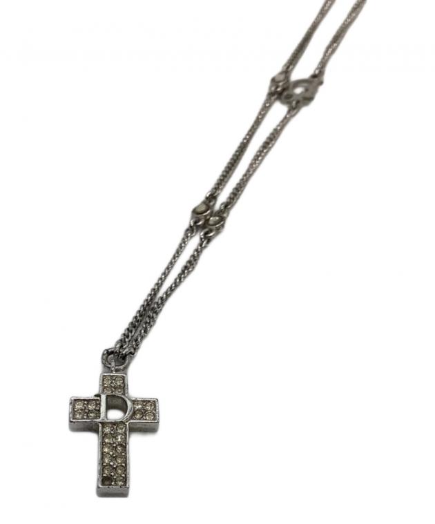 Dior クロスネックレス シルバー　美品 中古・古着通販】Christian Dior (クリスチャン ディオール) クロス