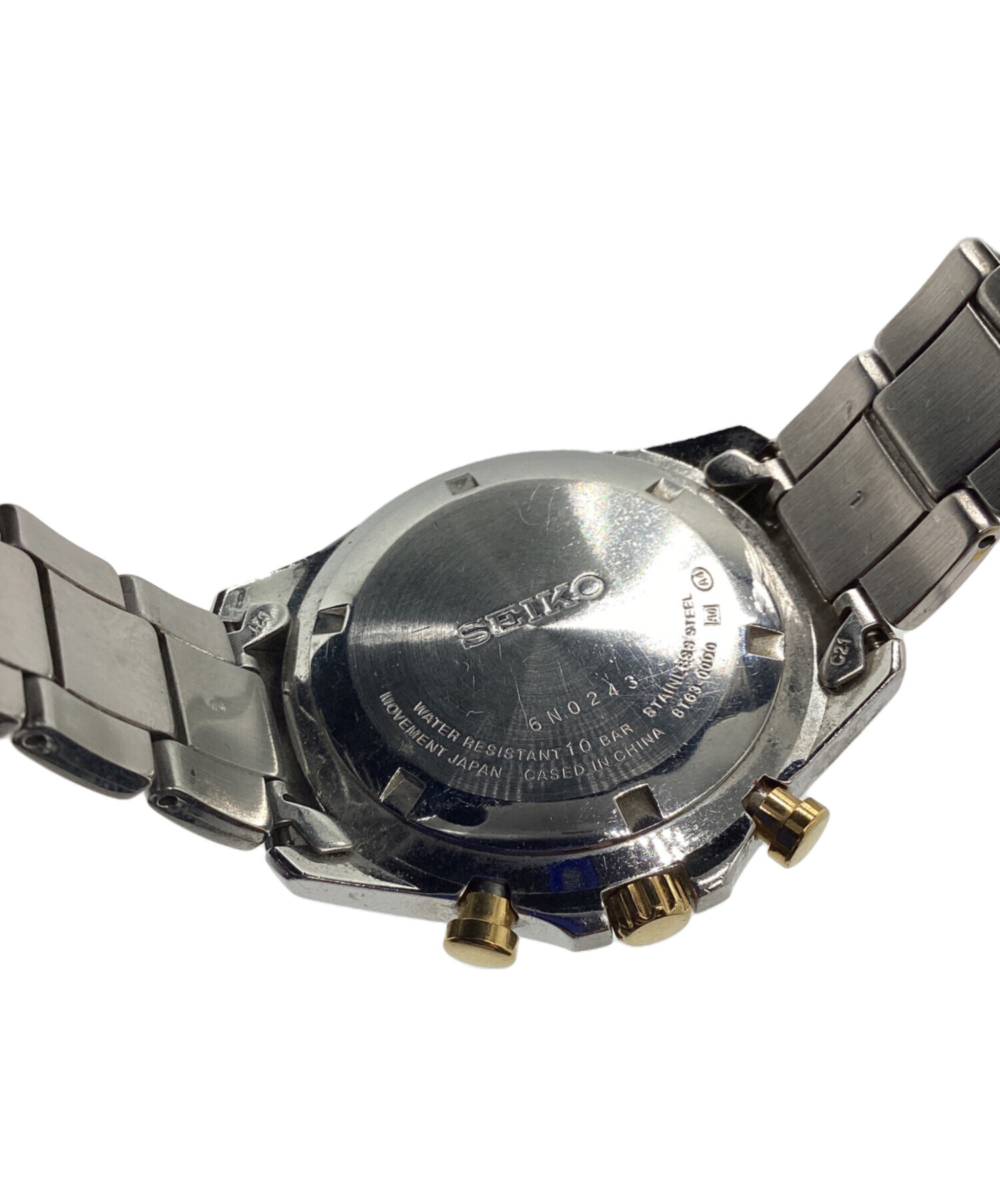 ジャンク品】【SEIKO】セイコー クロノグラフ デイト V175-0ER0