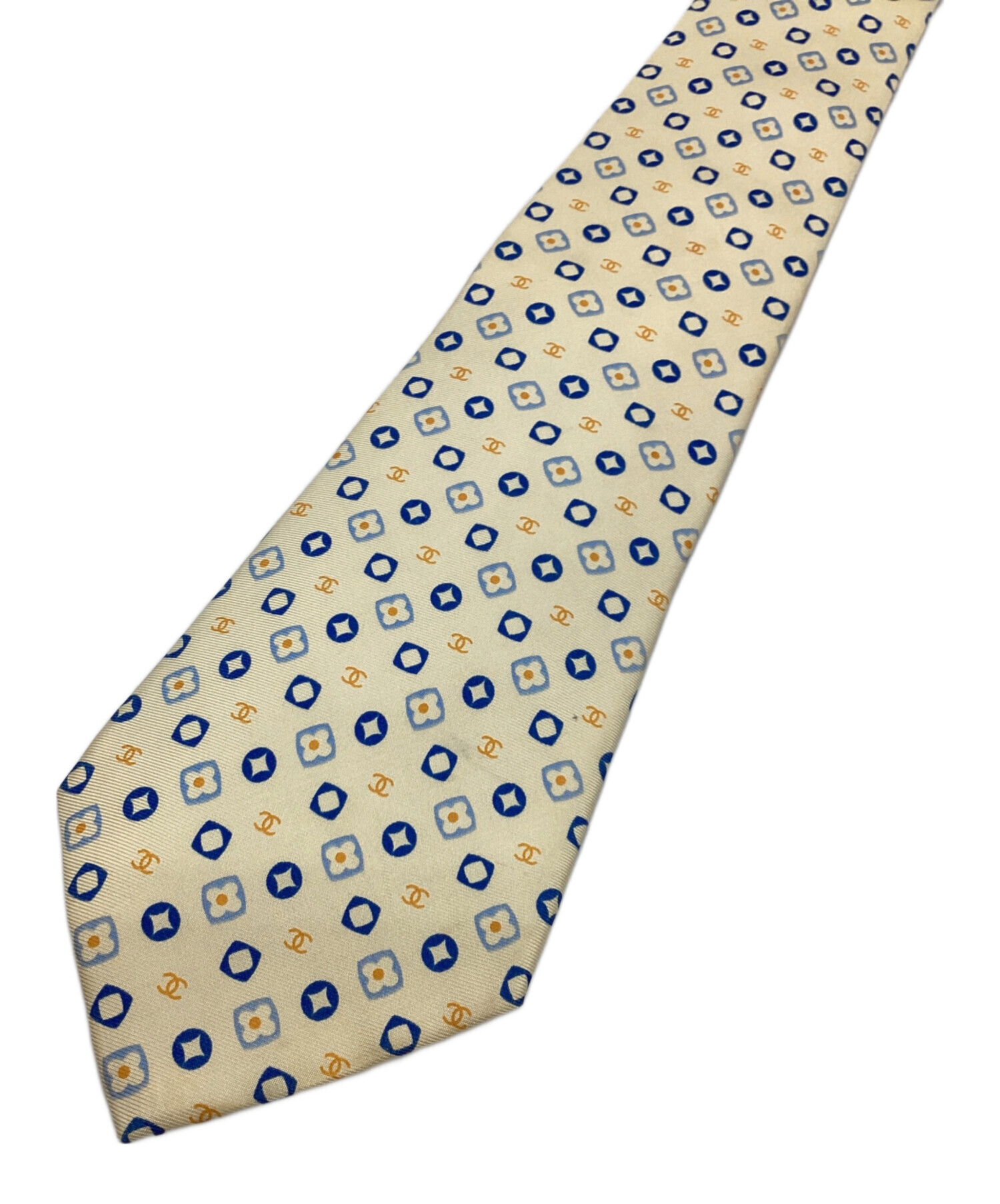 中古・古着通販】CHANEL (シャネル) シルクネクタイ ライトイエロー