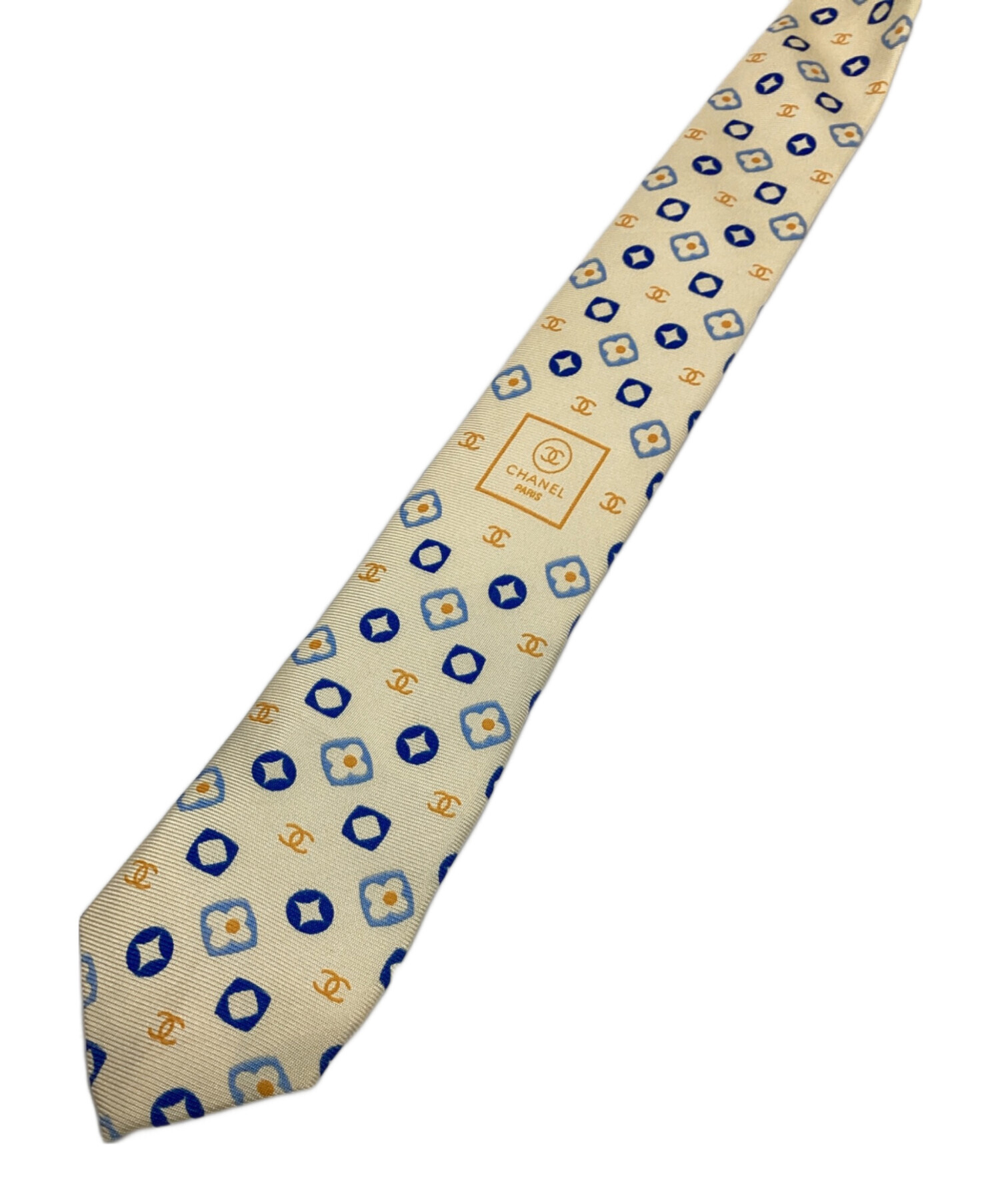 中古・古着通販】CHANEL (シャネル) シルクネクタイ ライトイエロー