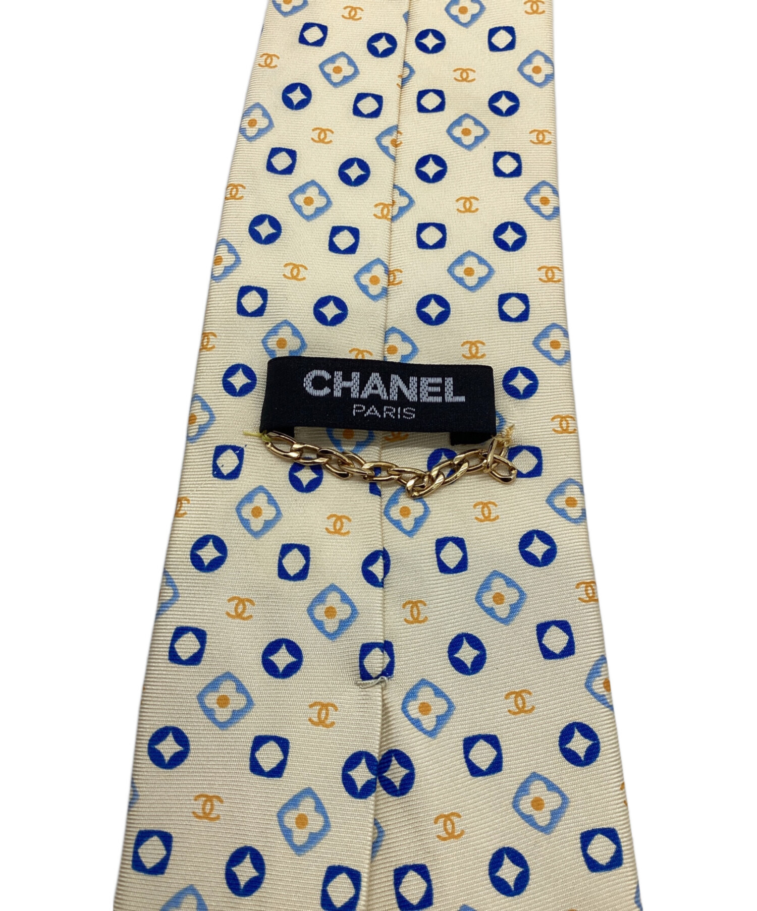 中古・古着通販】CHANEL (シャネル) シルクネクタイ ライトイエロー